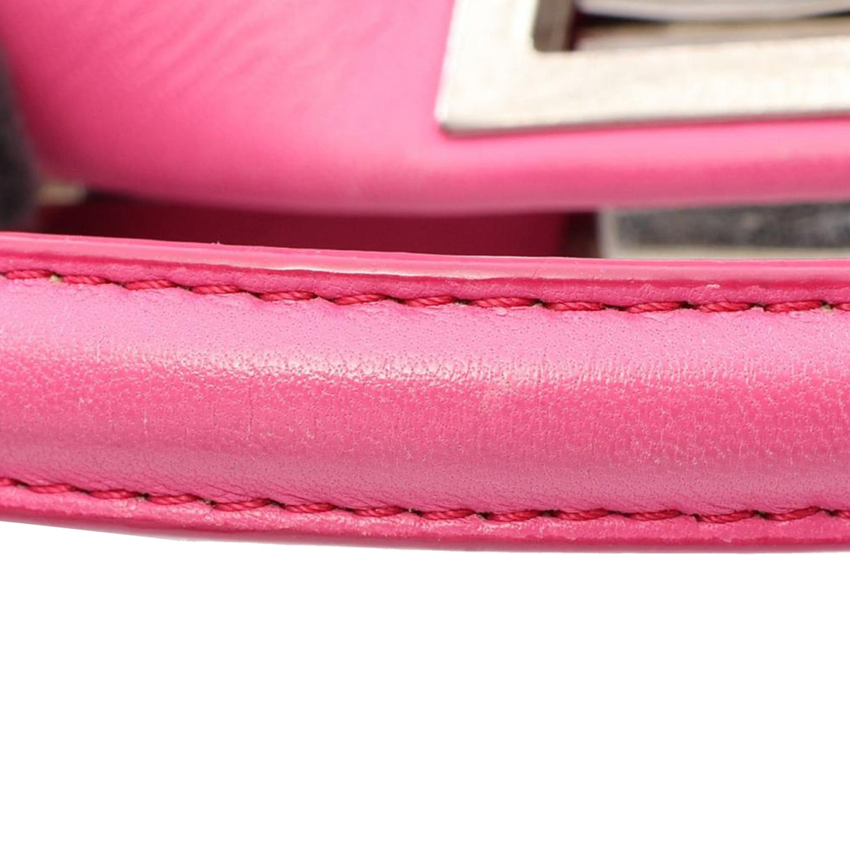 Fendi Mini Leather Lace Up Peekaboo Iconic Satchel — Pink