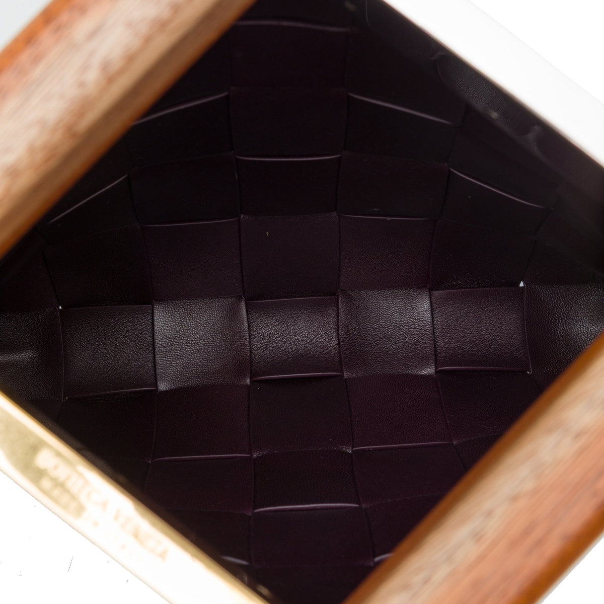 Bottega Veneta Lambskin Maxi Intrecciato The Snap Clutch