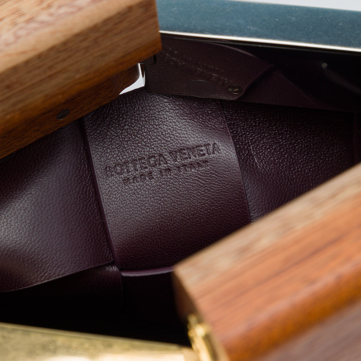 Bottega Veneta Lambskin Maxi Intrecciato The Snap Clutch