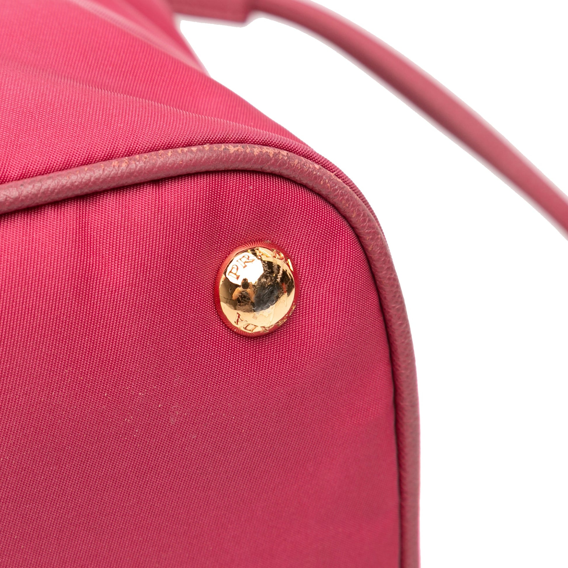 Prada Saffiano Trimmed Tessuto Tote