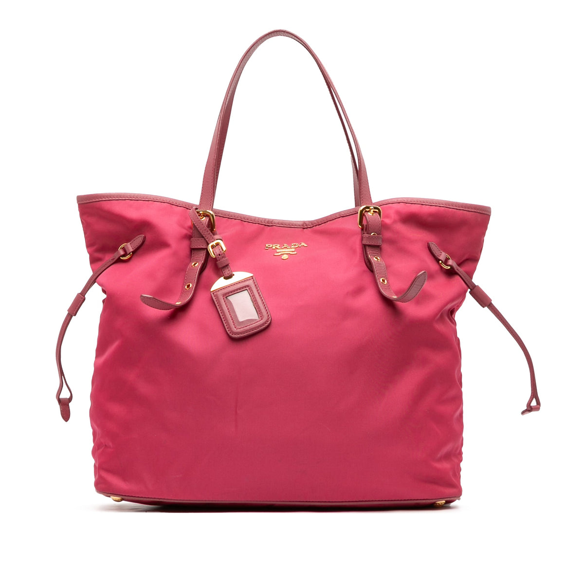 Prada Saffiano Trimmed Tessuto Tote