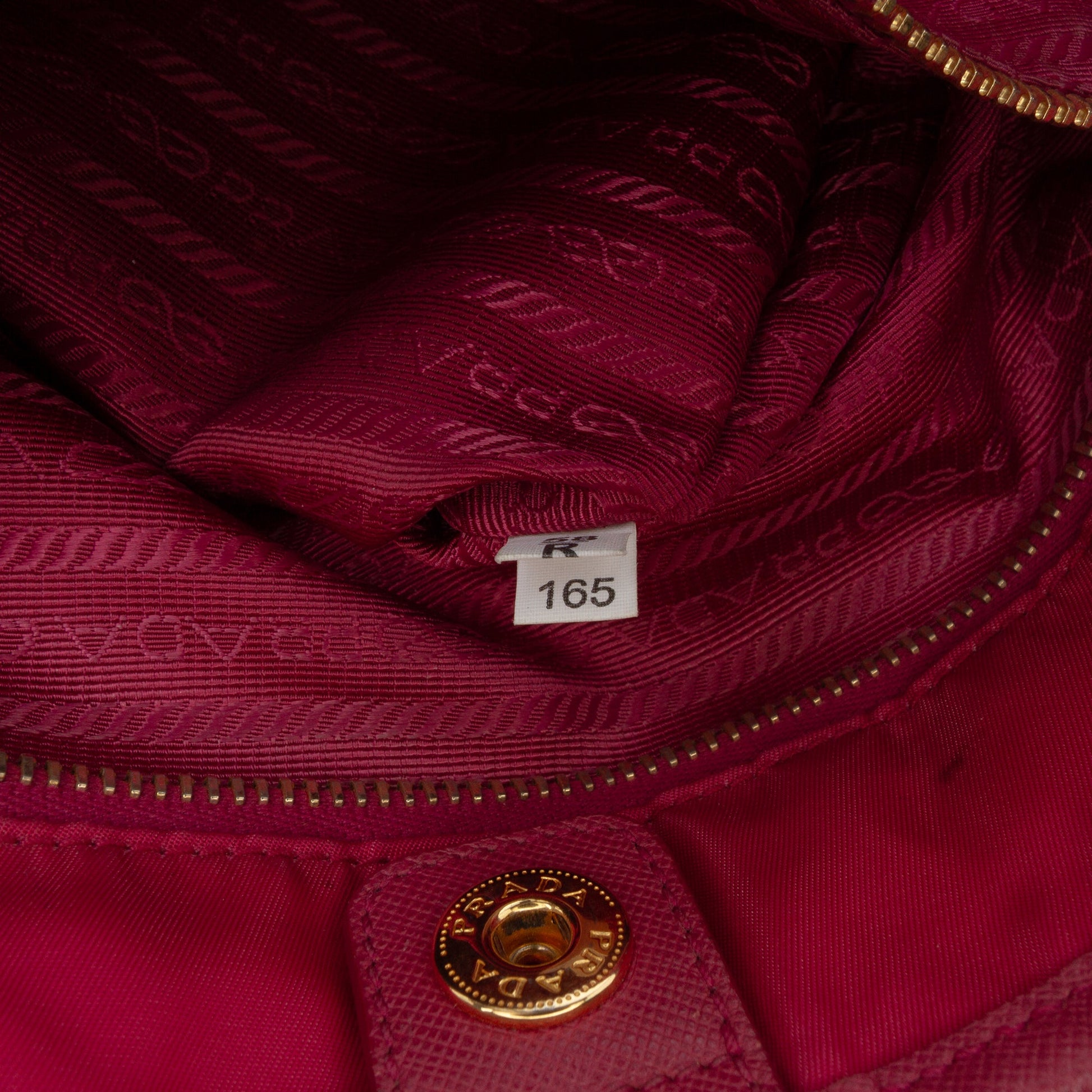 Prada Saffiano Trimmed Tessuto Tote
