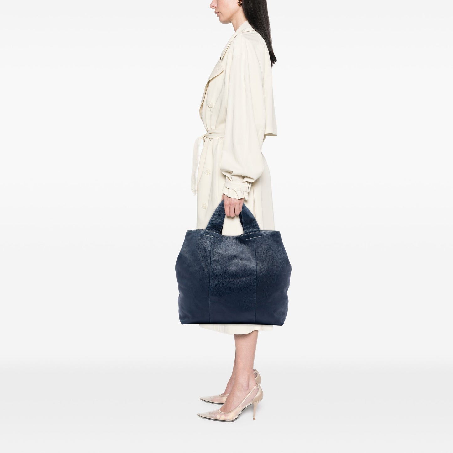 Prada Vitello Daino Shopper Tote