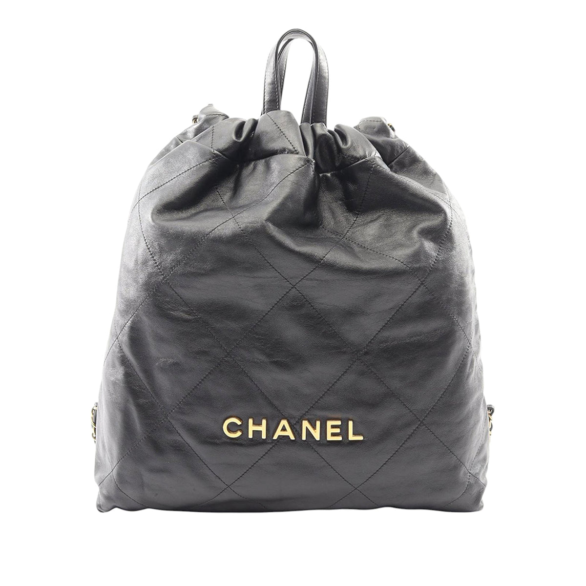 Chanel Large Quilted Shiny Calfskin 22 Backpack