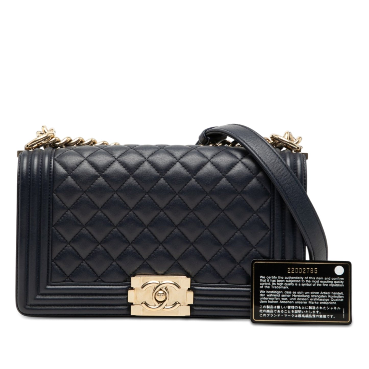 Chanel Old Medium Quilted Lambskin Boy Flap