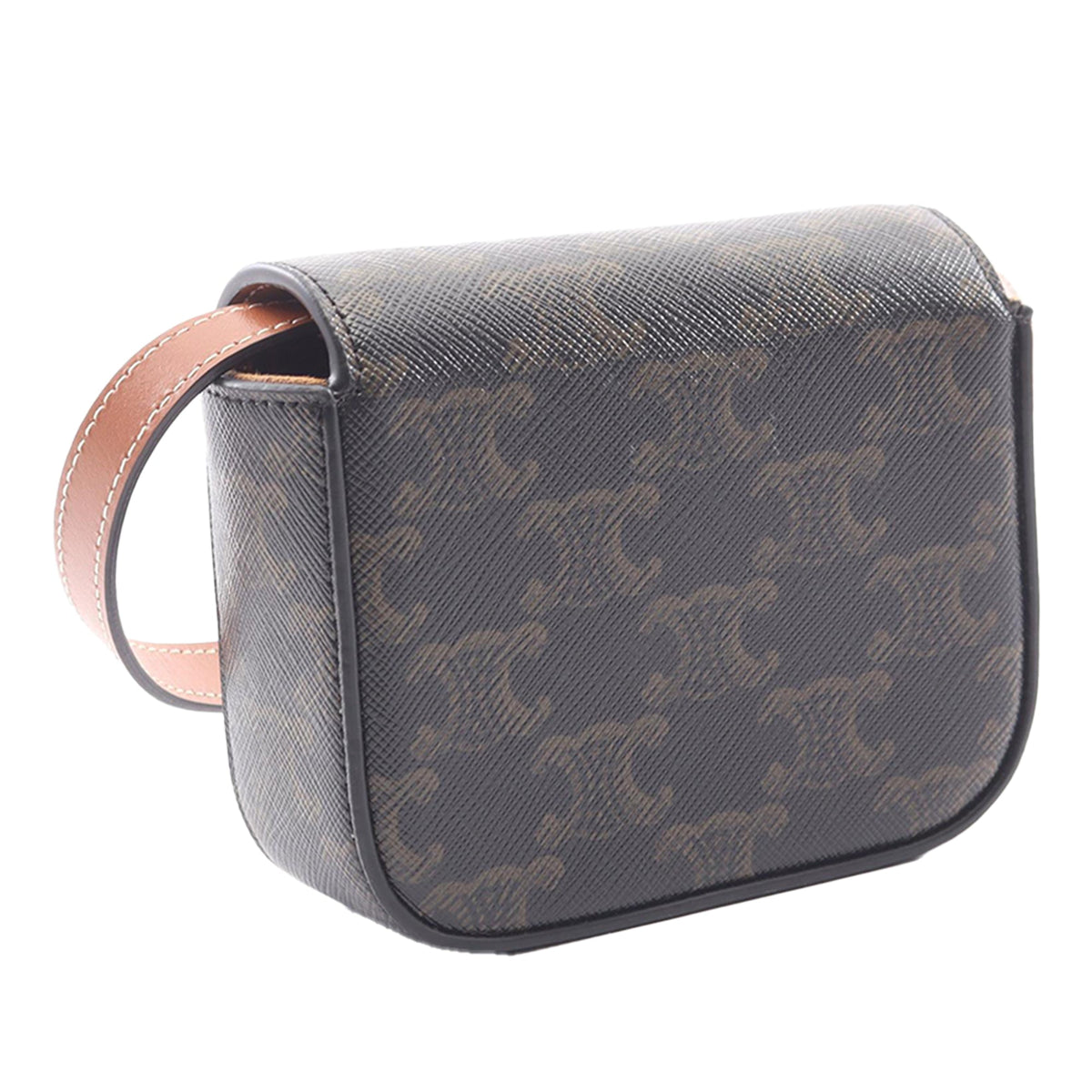 Celine Mini Triomphe Coated Canvas Claude Crossbody