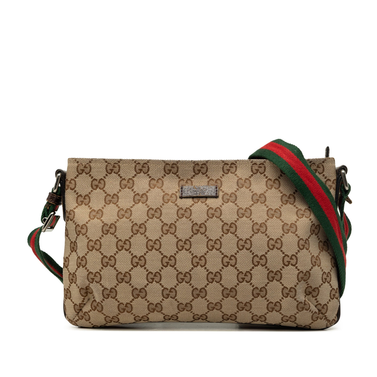 Gucci GG Canvas Web Crossbody — Beige