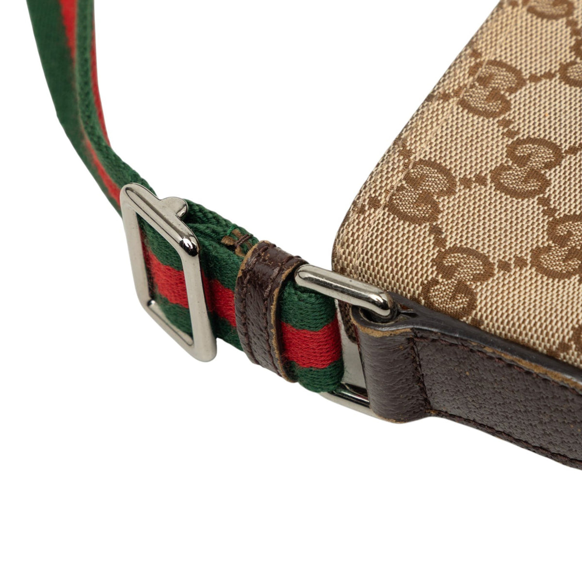 Gucci GG Canvas Web Crossbody — Beige