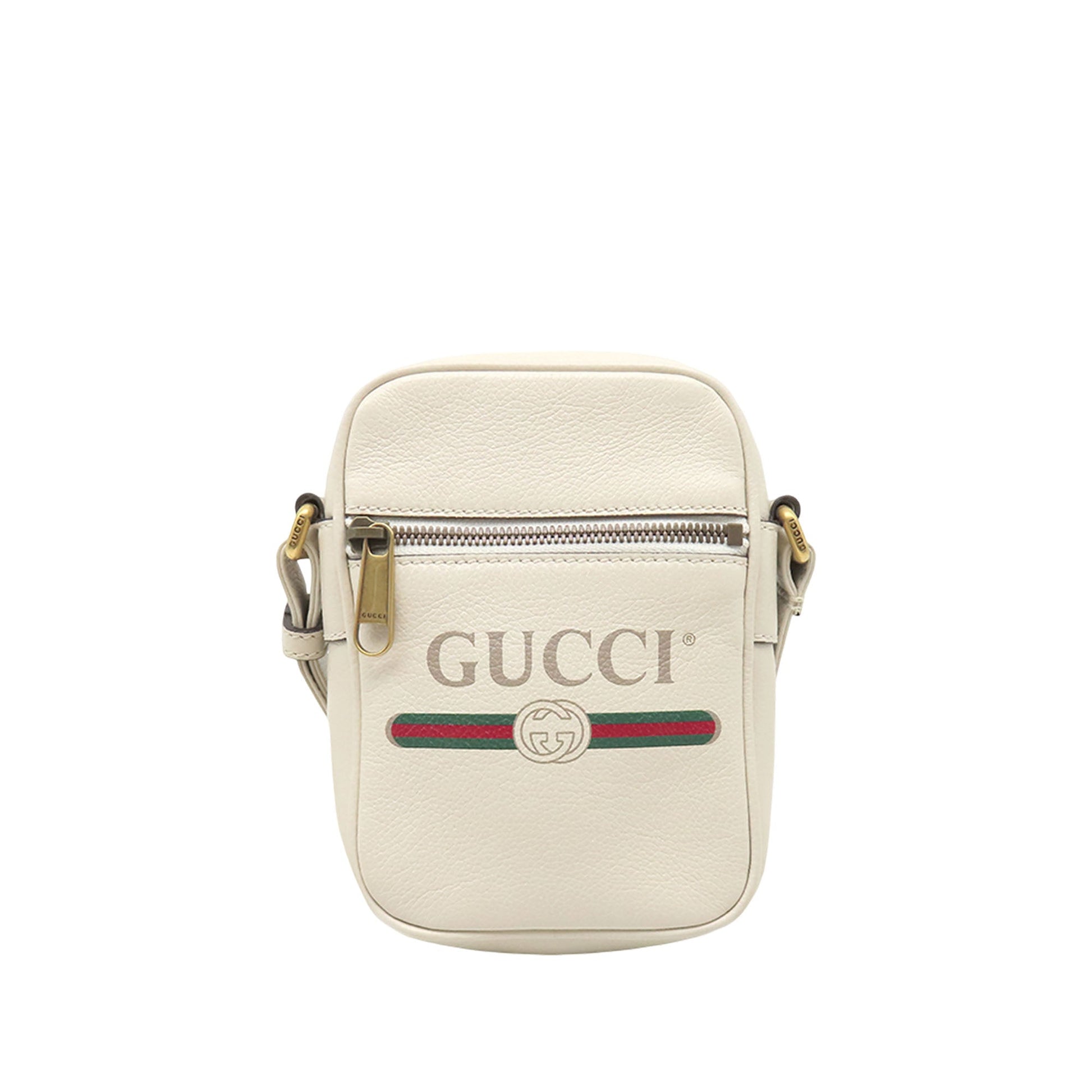 Gucci Mini Grained Calfskin Logo Crossbody