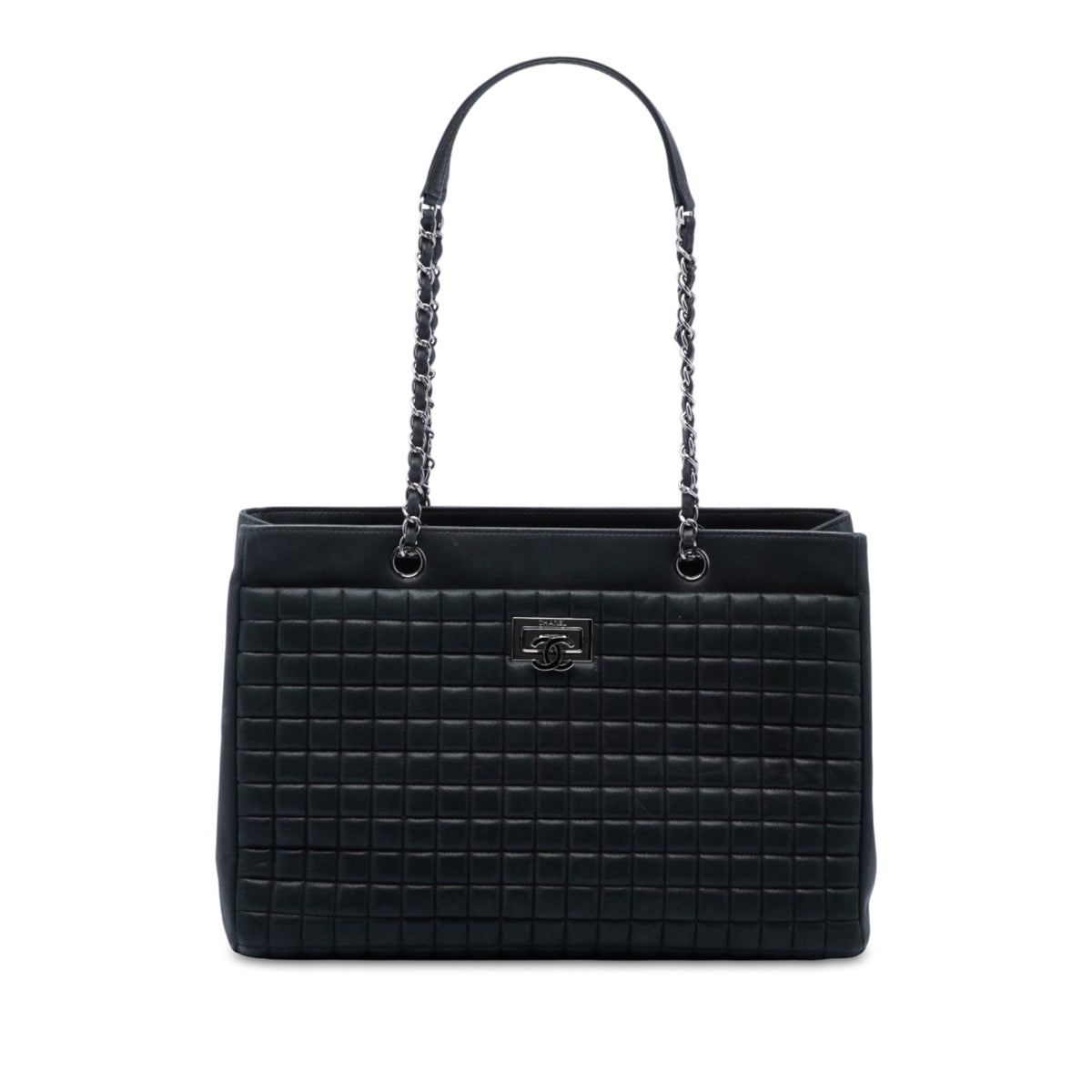 Chanel CC Bubble Quilt Iridescent Calfskin Chain Tote