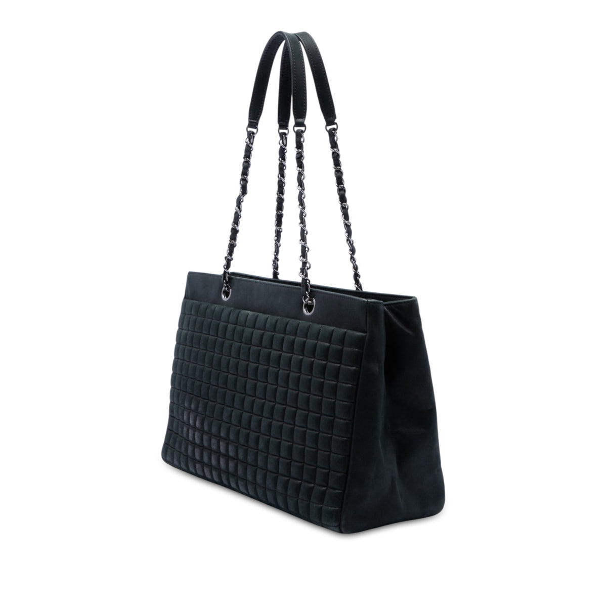 Chanel CC Bubble Quilt Iridescent Calfskin Chain Tote