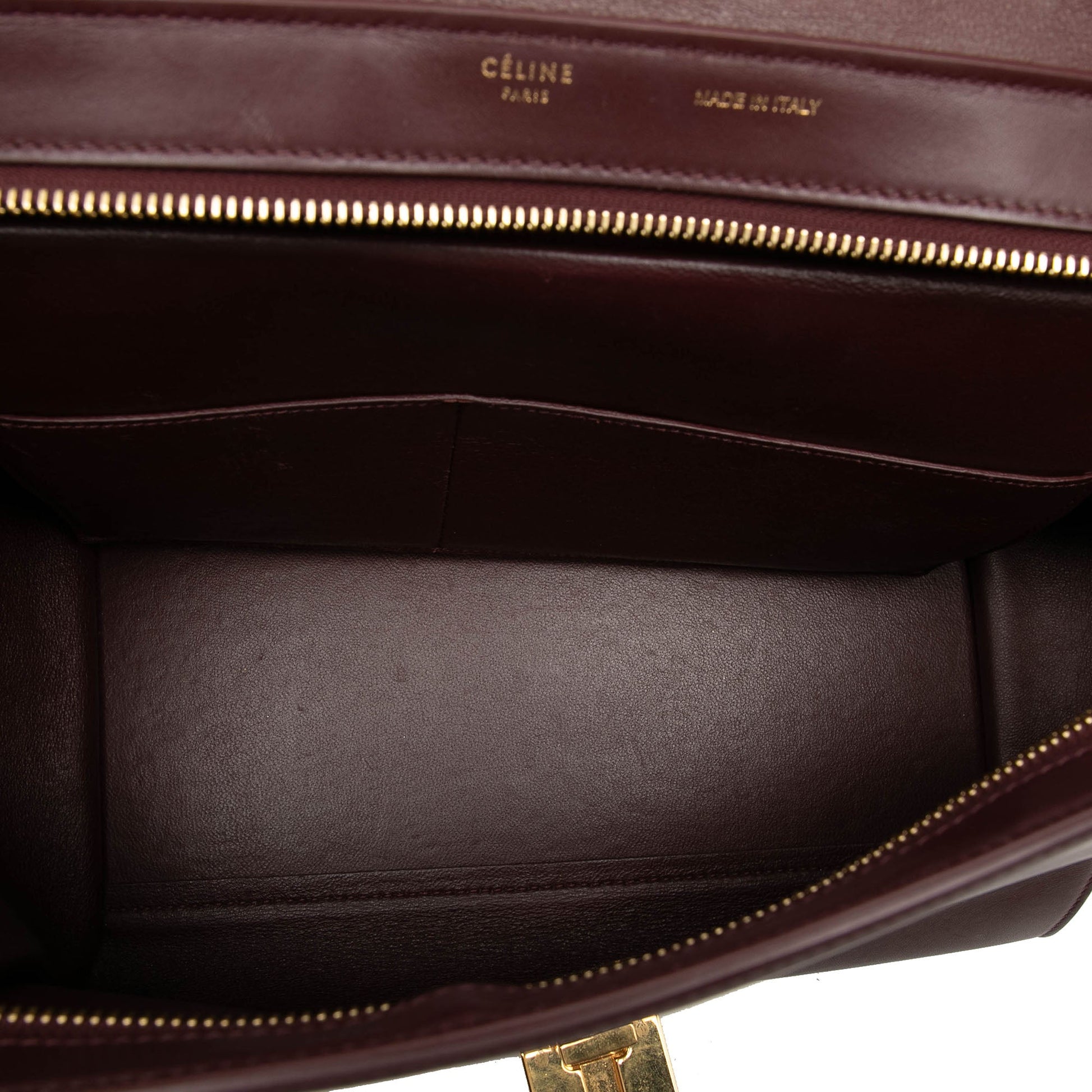 Celine Small Tricolor Leather Trapeze Satchel