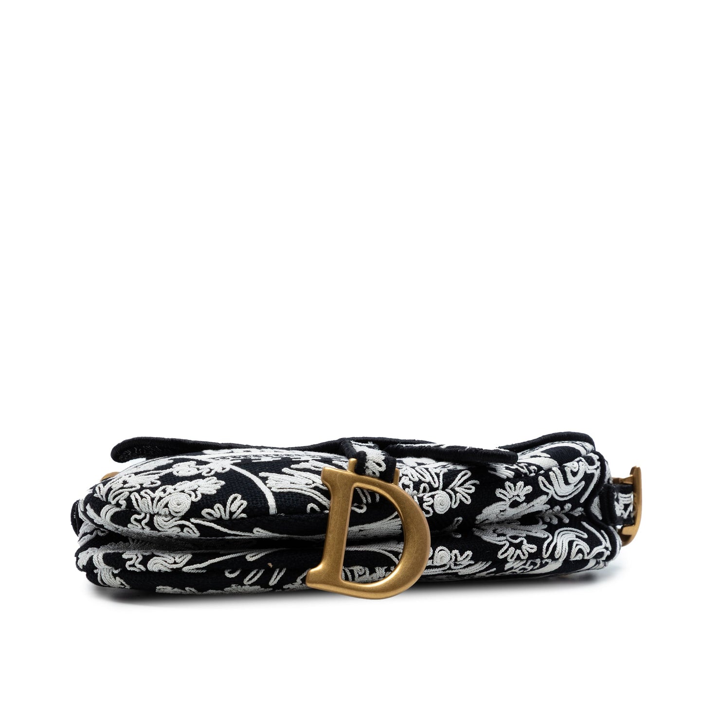 Dior Canvas Embroidered Ornamental Cornely Saddle Bag