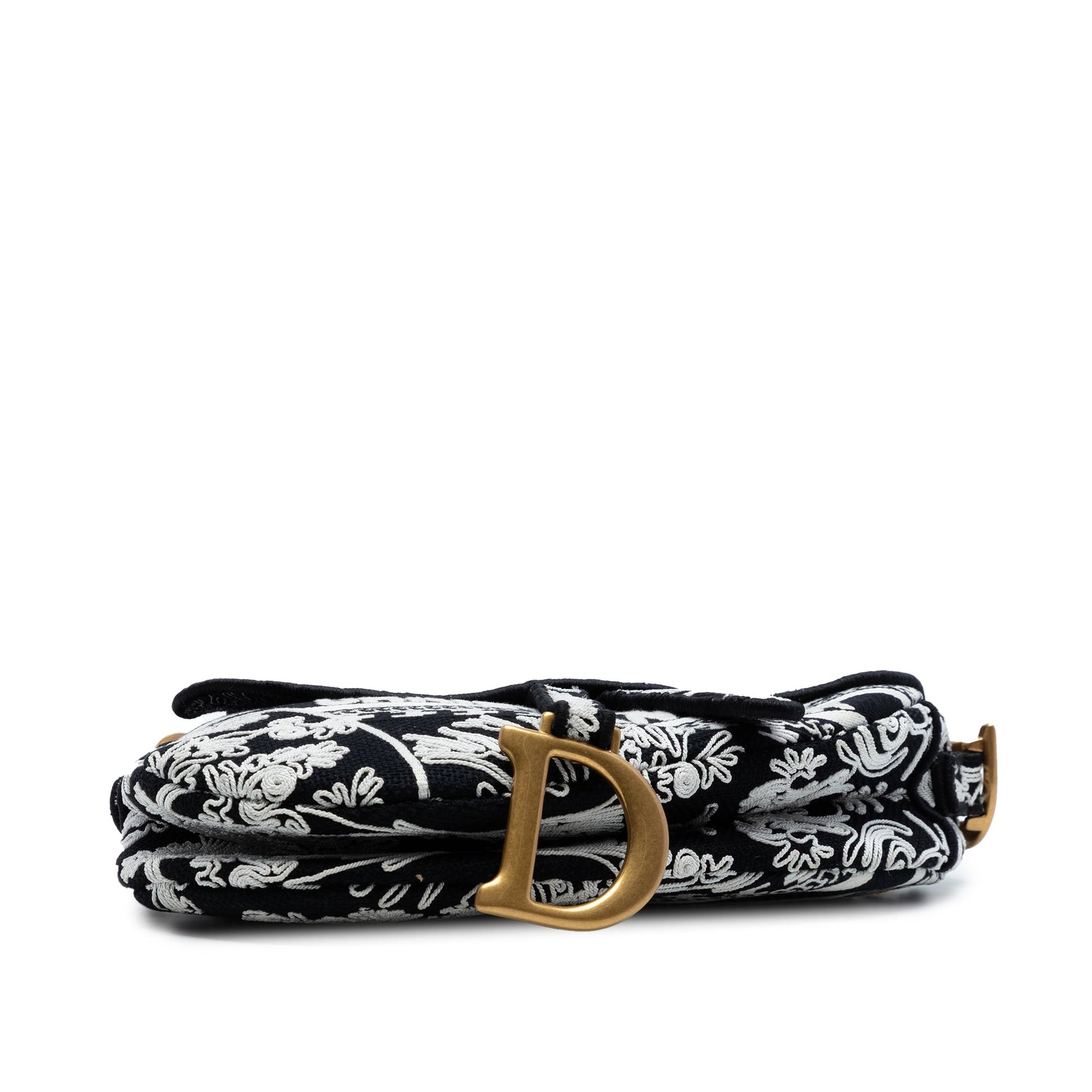 Dior Canvas Embroidered Ornamental Cornely Saddle Bag