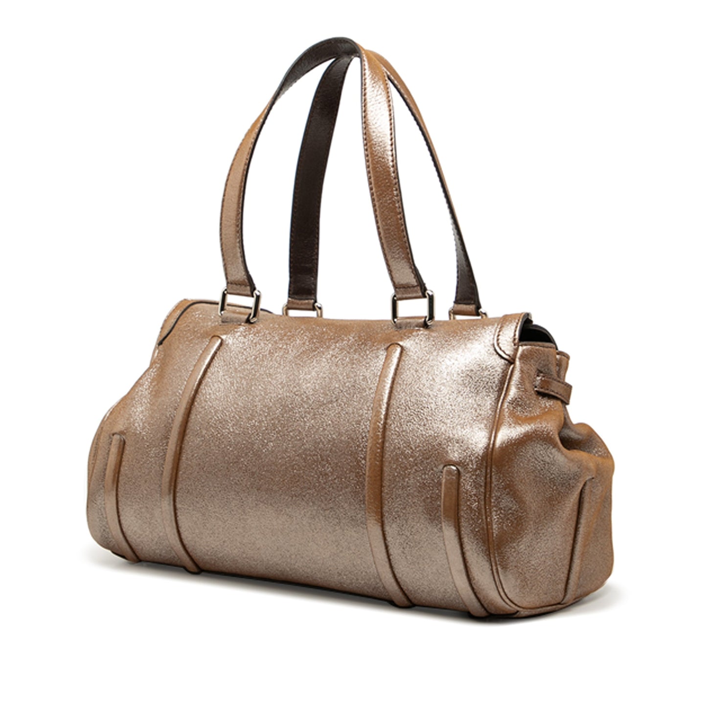 Celine Shimmer Leather Front Flap Shoulder Bag