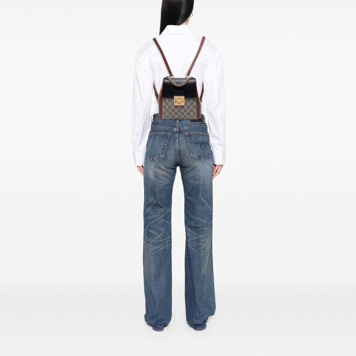 Gucci GG Supreme Padlock Backpack
