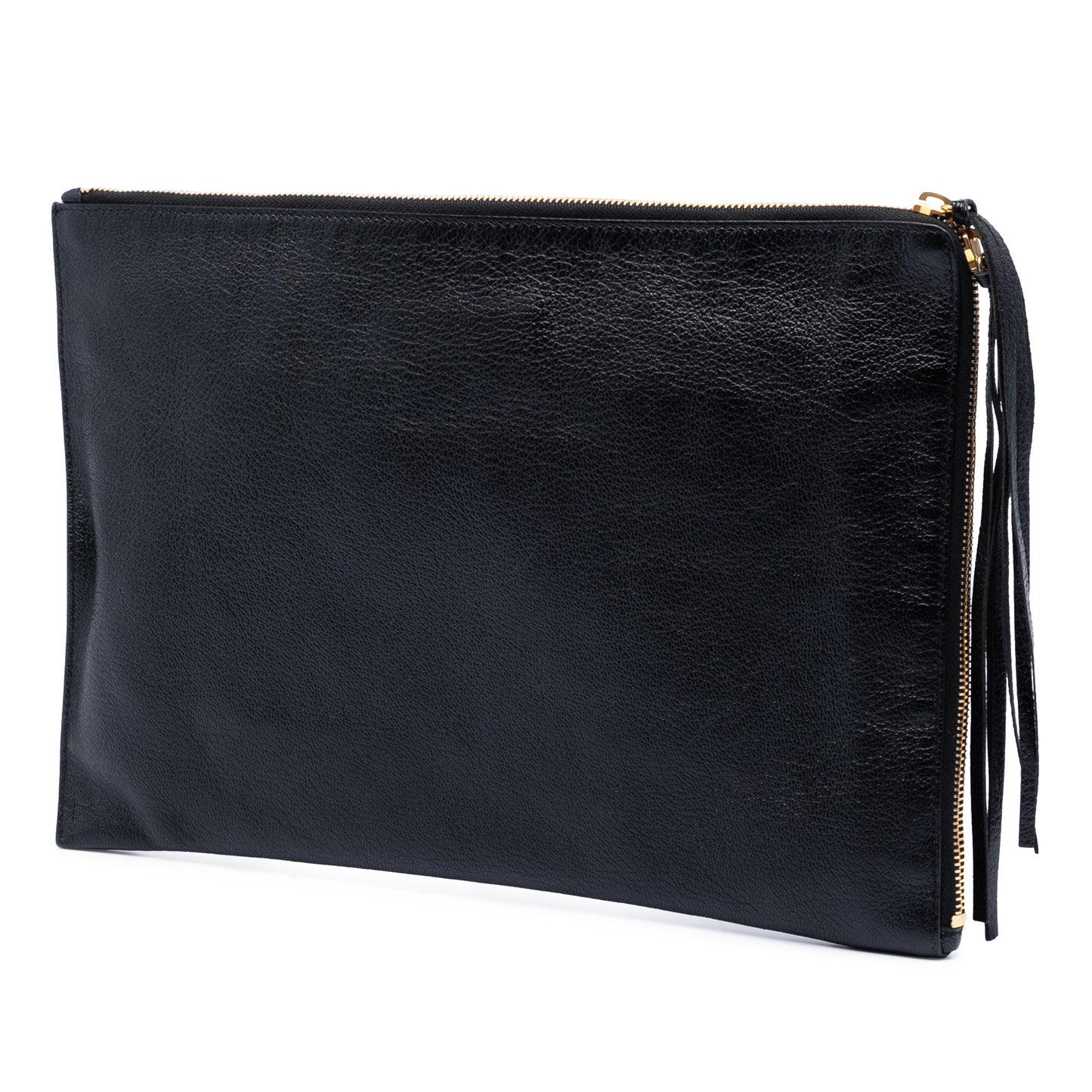 Balenciaga Goatskin Motocross Classic Metallic Edge Clutch