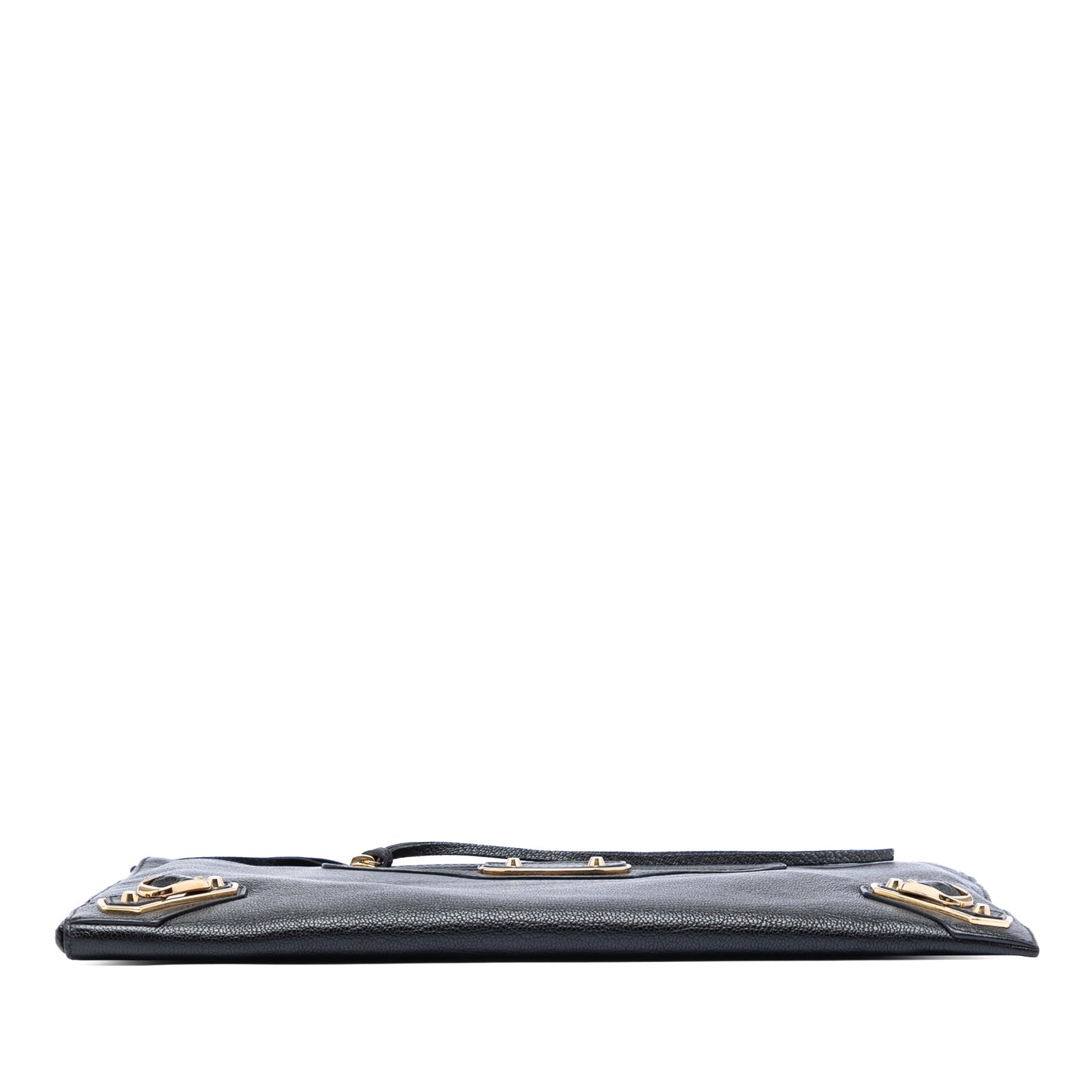 Balenciaga Goatskin Motocross Classic Metallic Edge Clutch