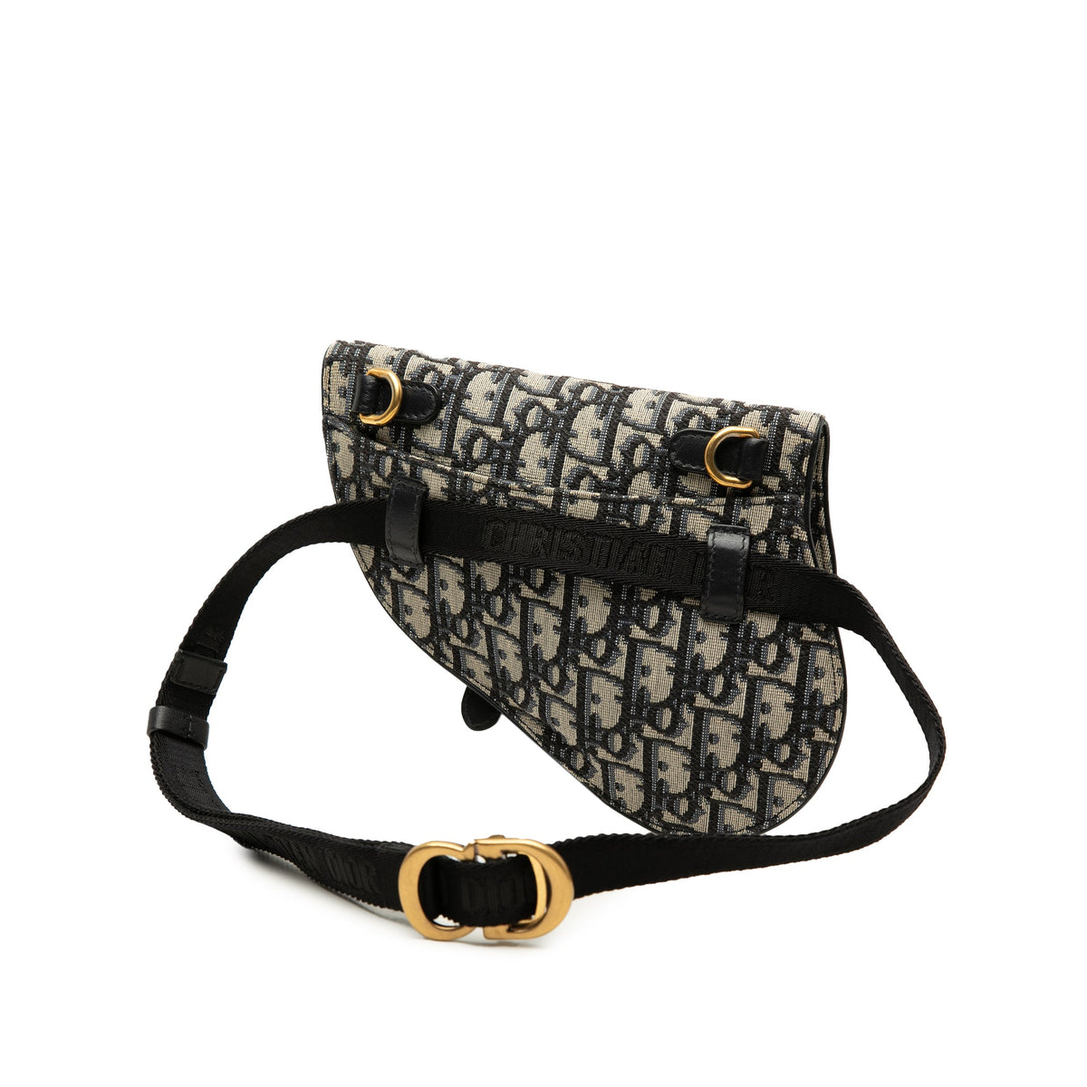 Dior Mini Oblique Canvas Saddle Belt Pouch