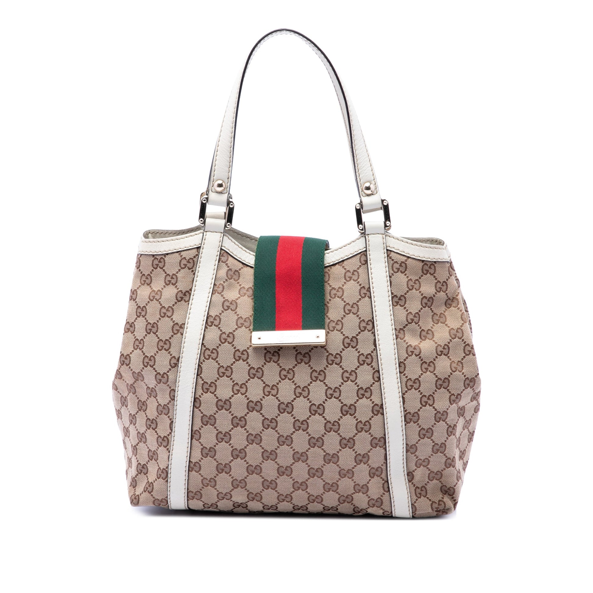 Gucci GG Canvas Web New Ladies Tote
