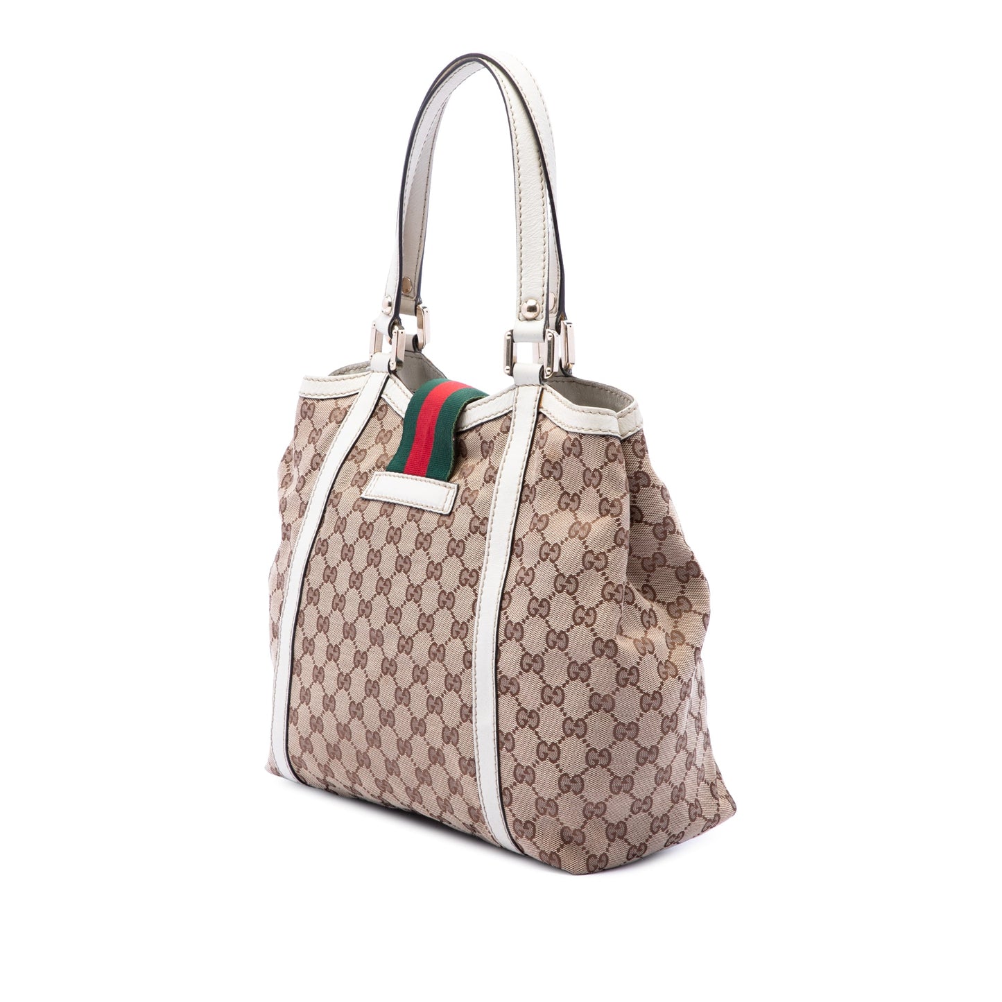 Gucci GG Canvas Web New Ladies Tote