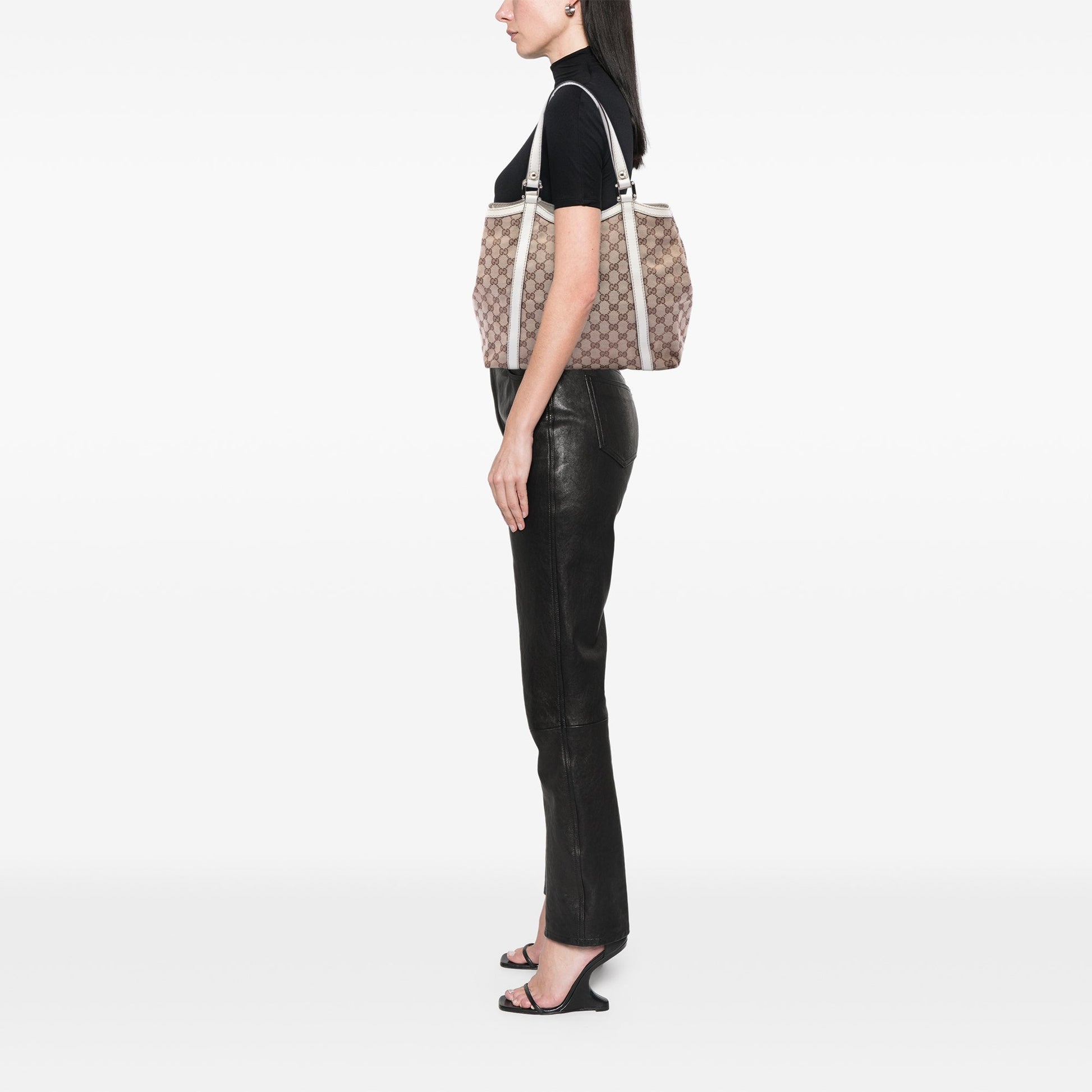Gucci GG Canvas Web New Ladies Tote