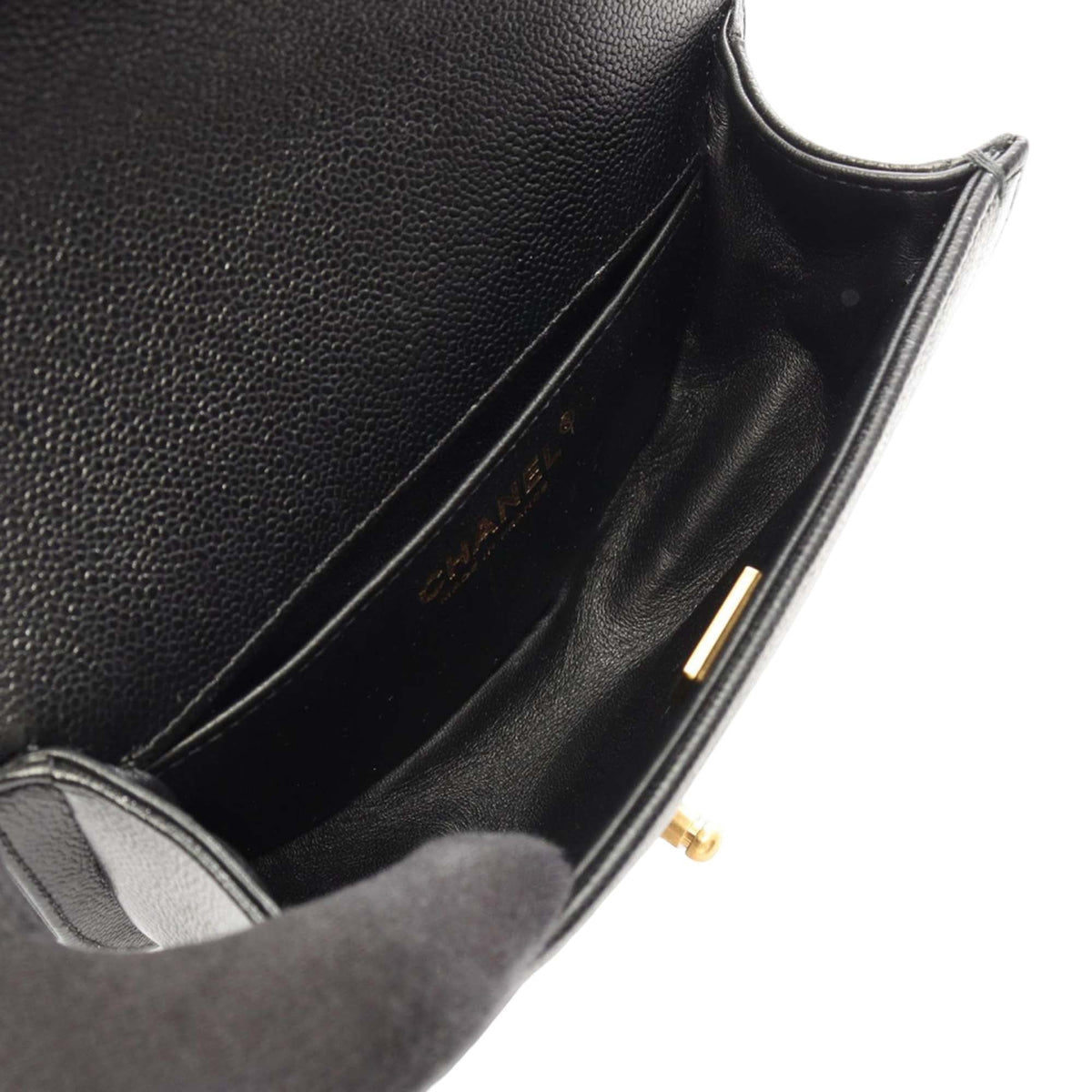 Chanel Small Quilted Caviar Boy Messenger Bag — Black