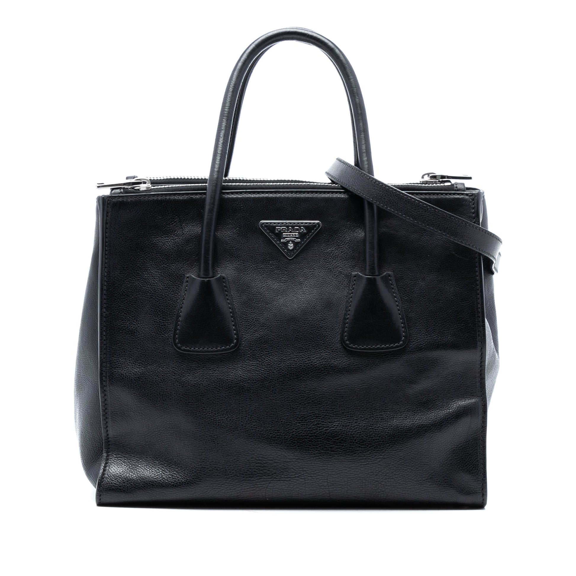 Prada Glace Calf Twin Pocket Satchel