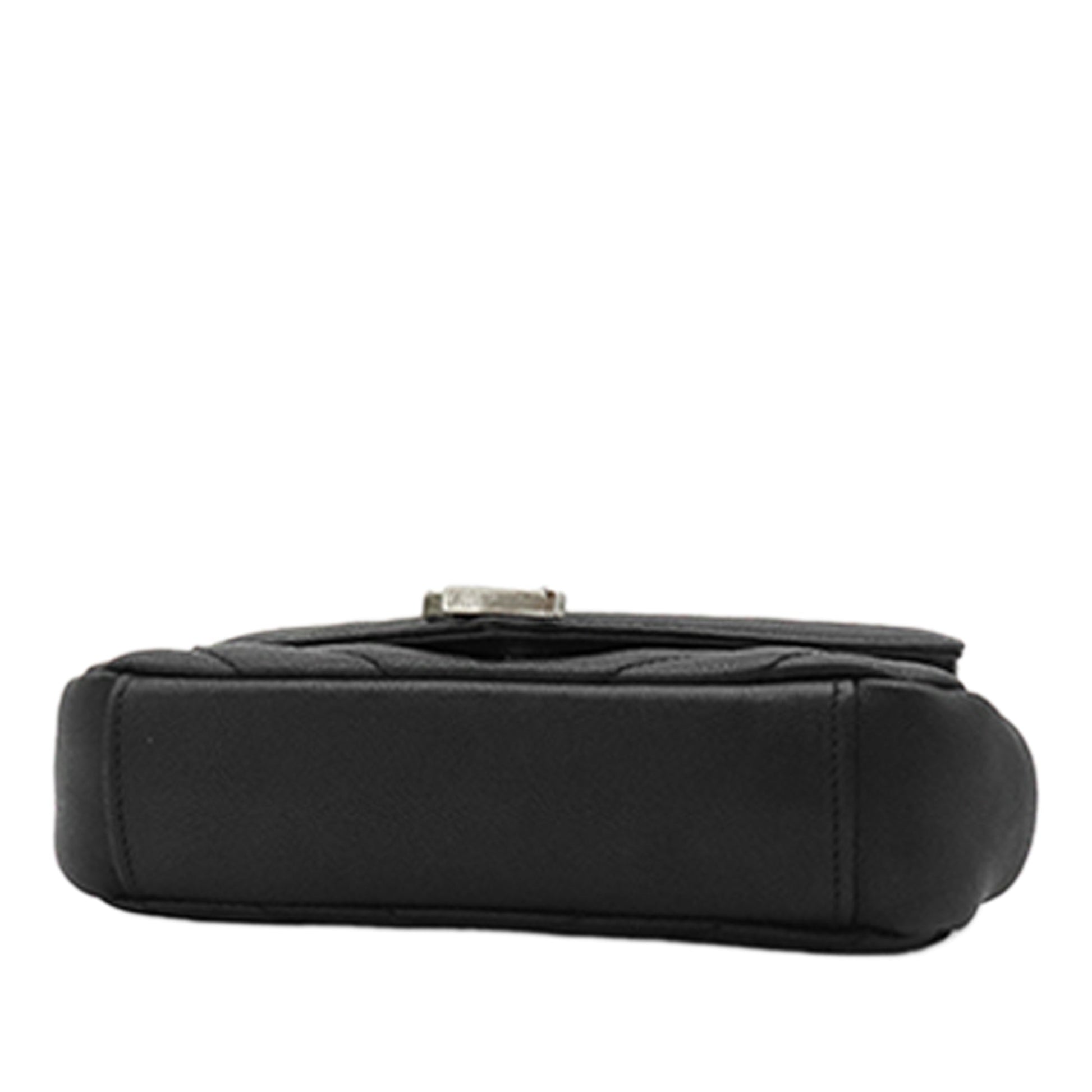 Saint Laurent Baby Sheepskin Chevron Classic Monogram Chain Bag