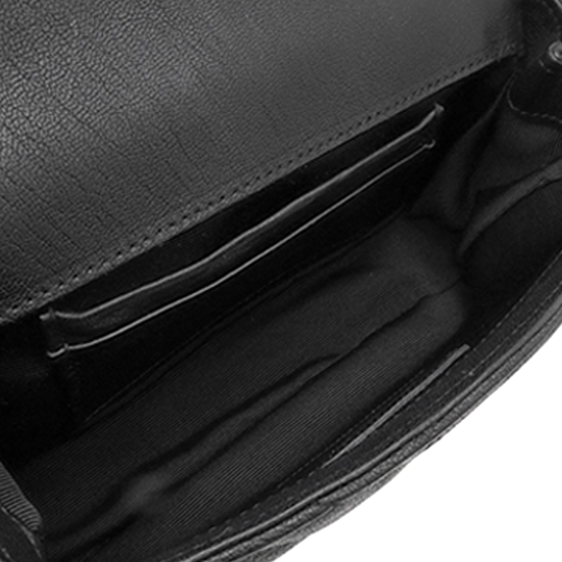 Saint Laurent Baby Sheepskin Chevron Classic Monogram Chain Bag