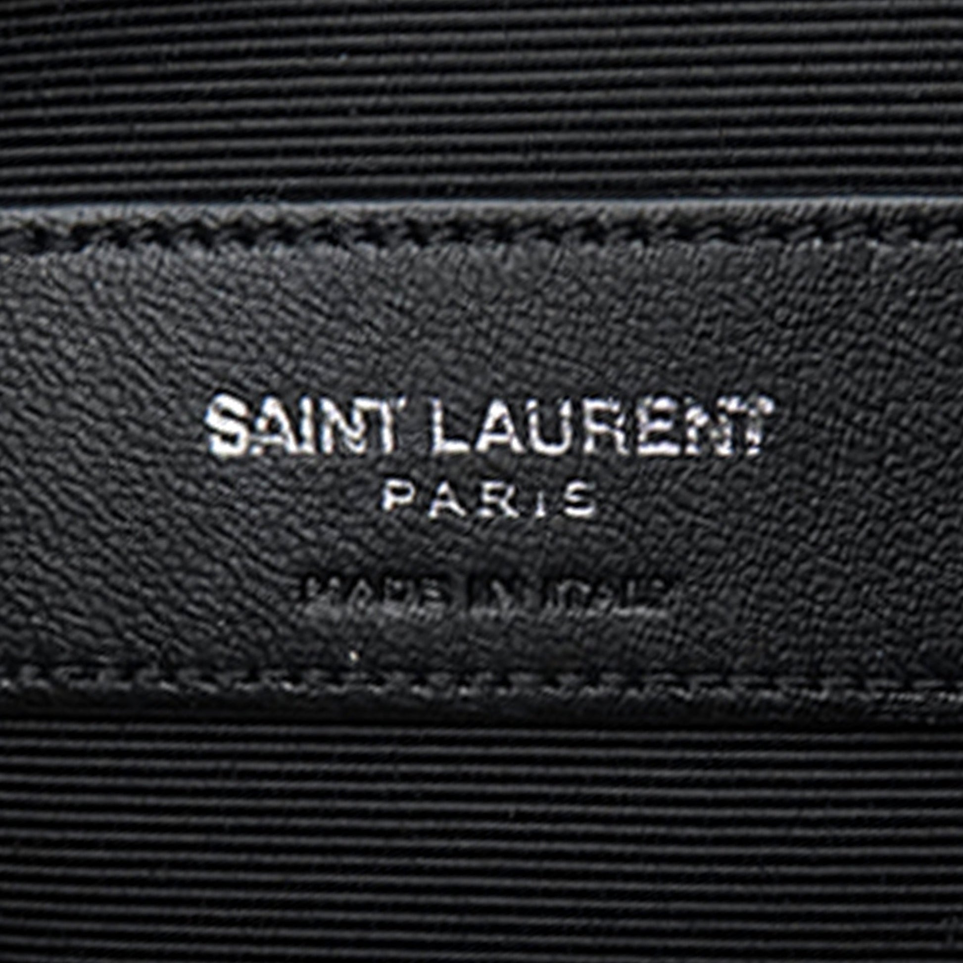 Saint Laurent Baby Sheepskin Chevron Classic Monogram Chain Bag