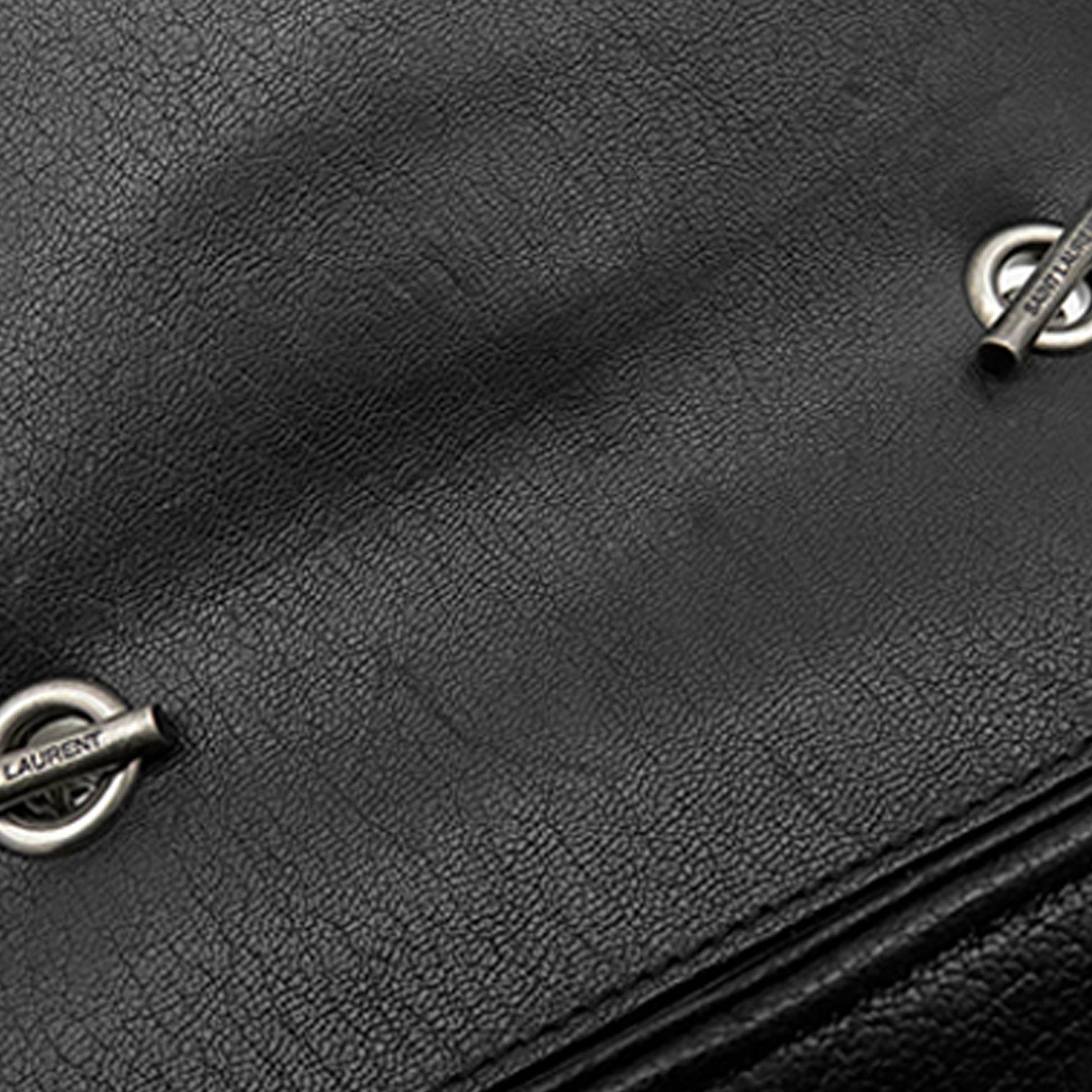 Saint Laurent Baby Sheepskin Chevron Classic Monogram Chain Bag