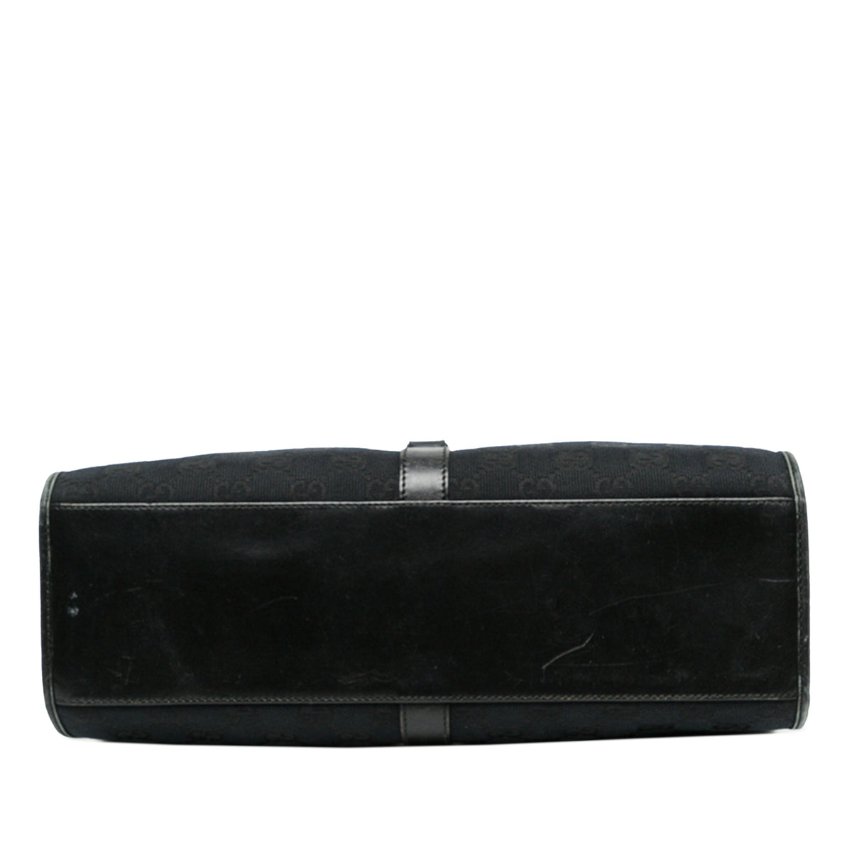 Gucci GG Canvas Jackie Bardot Shoulder Bag — Black