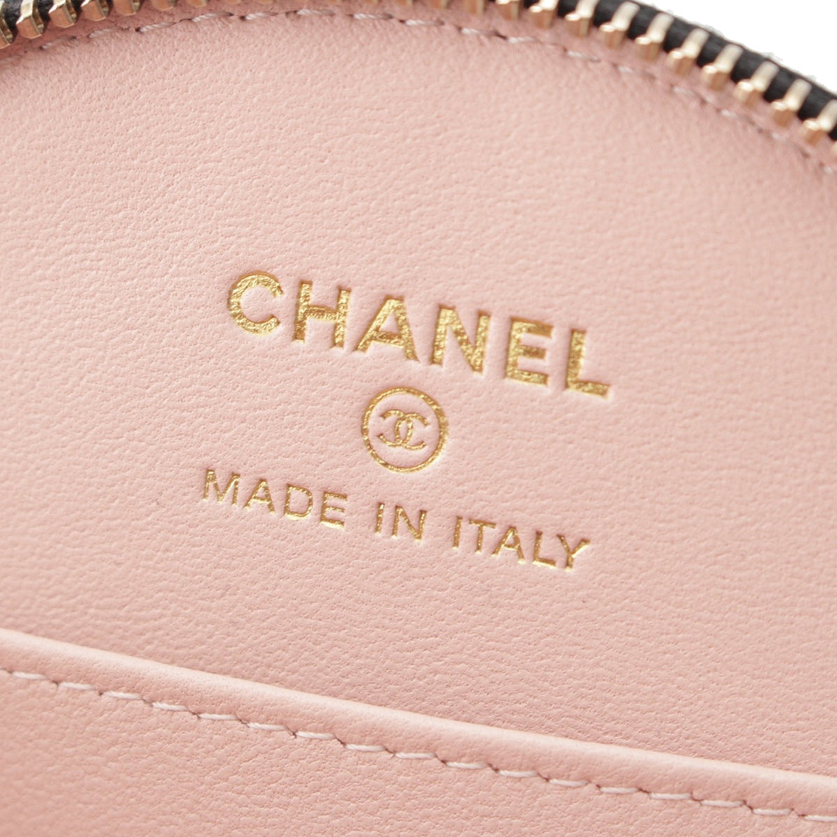 Chanel Quilted Glazed Lambskin Handle With Care Round Vanity Case with Chain