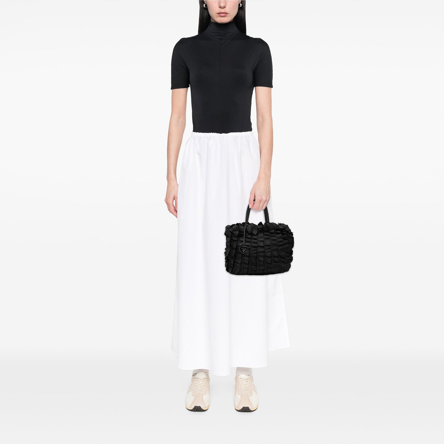 Prada Tessuto Ruffle Tote