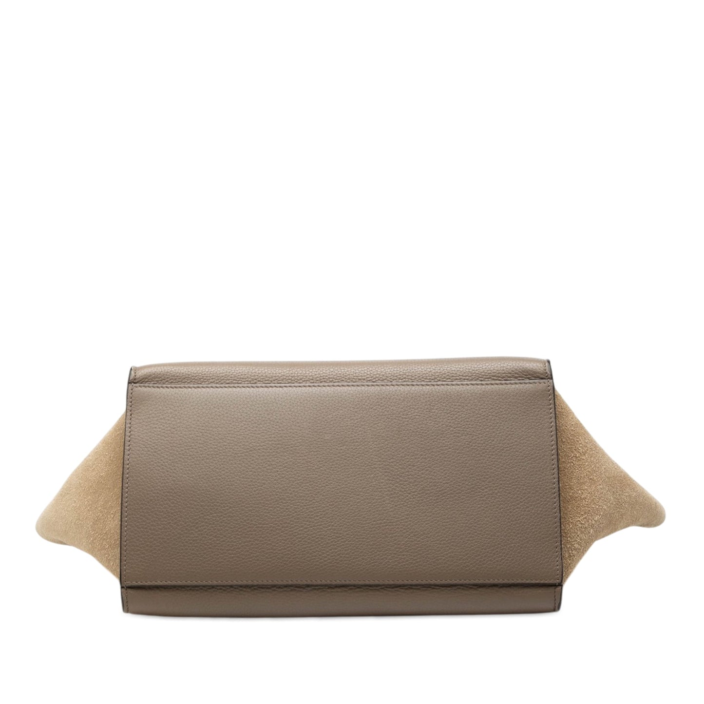 Celine Small Bicolor Calfskin and Suede Trapeze Satchel