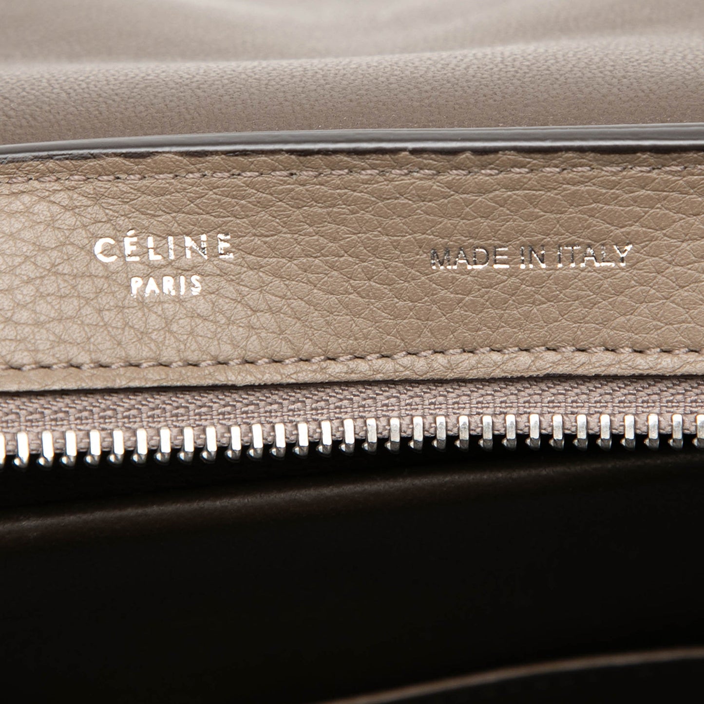 Celine Small Bicolor Calfskin and Suede Trapeze Satchel