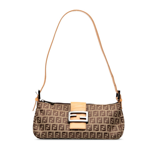 Fendi Zucchino Canvas Shoulder Bag