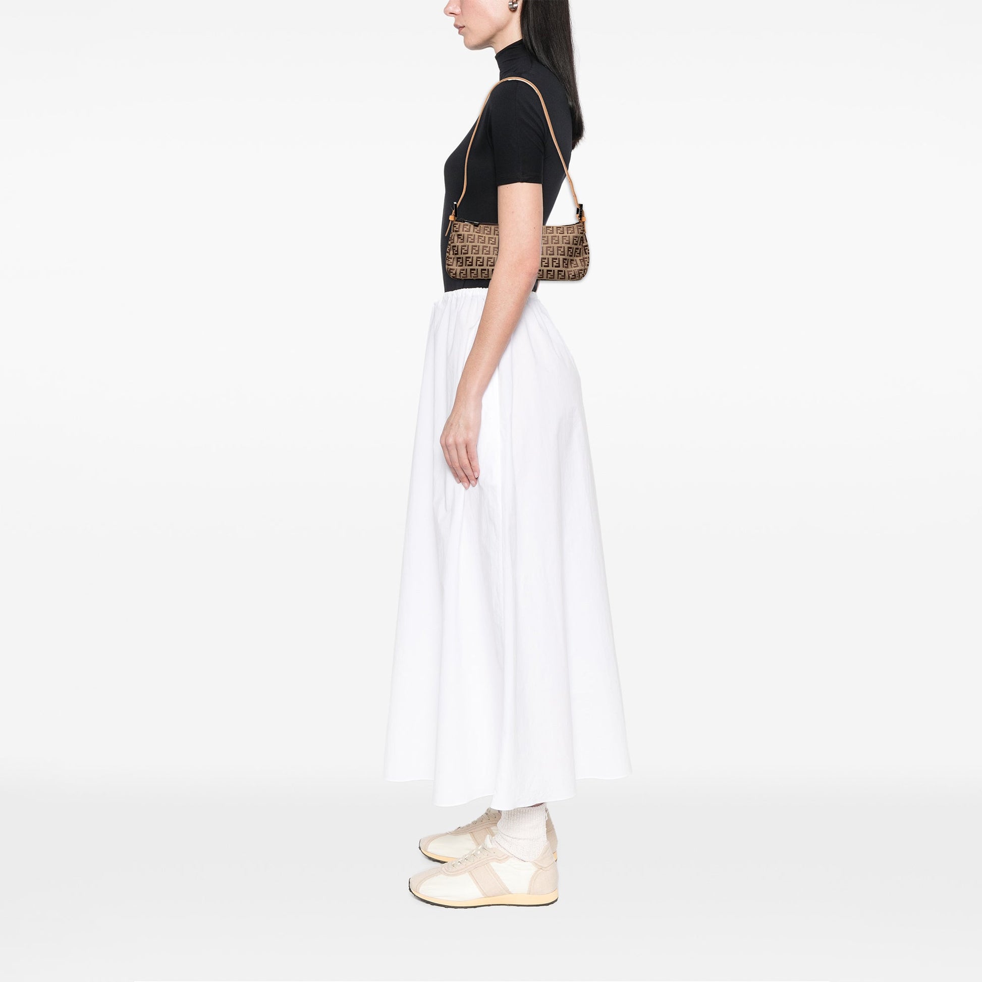 Fendi Zucchino Canvas Shoulder Bag
