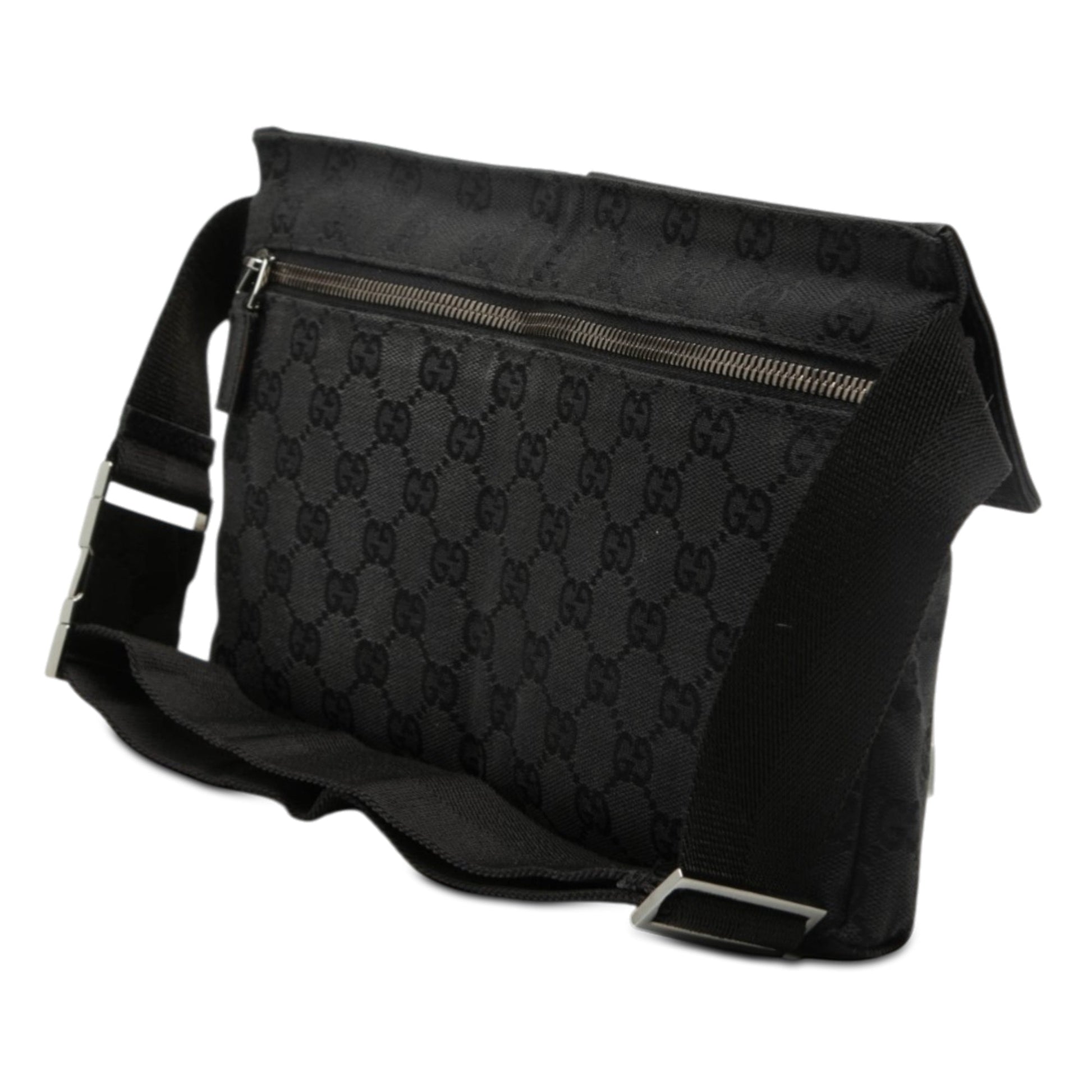GG Canvas Double Pocket Belt Bag