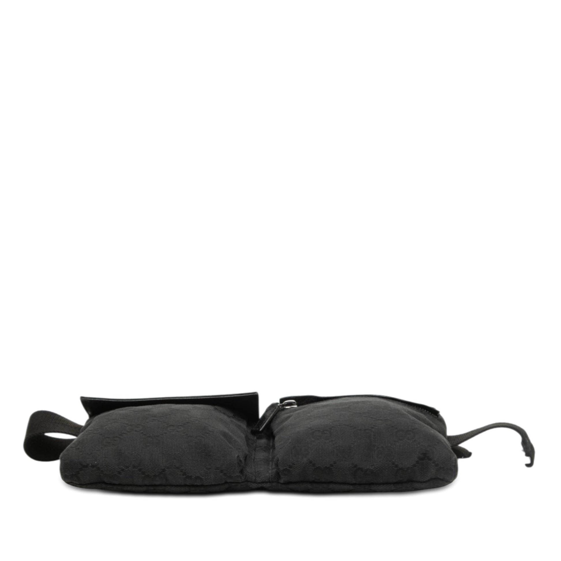 GG Canvas Double Pocket Belt Bag
