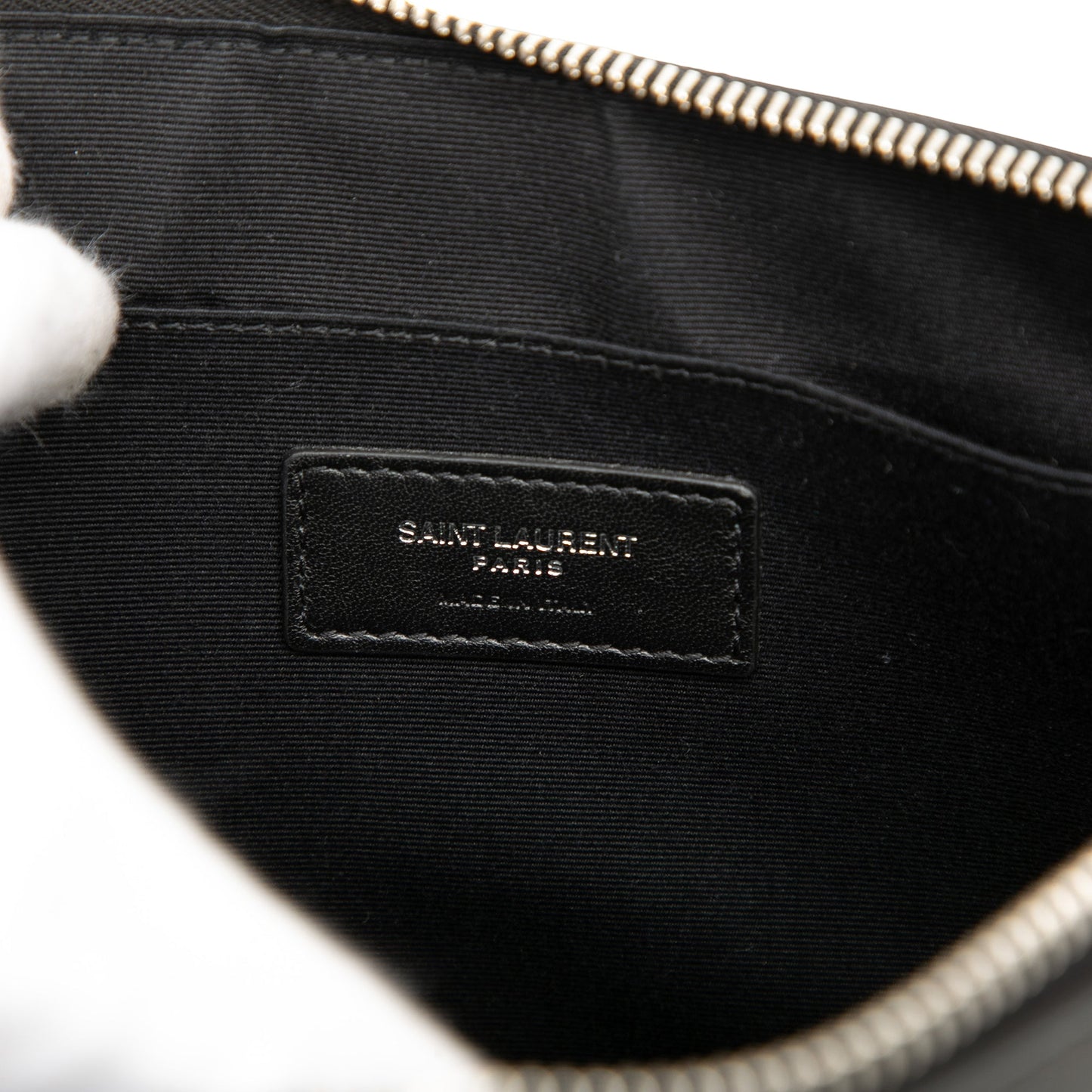 Saint Laurent Leather Monogram Ipad Case