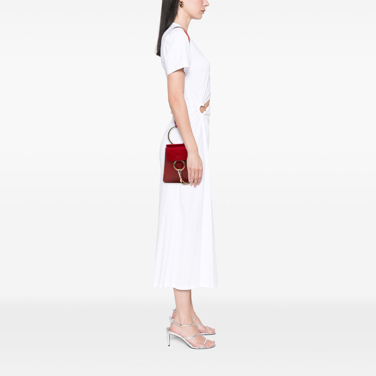 Chloé Mini Calfskin and Suede Faye Bracelet Bag