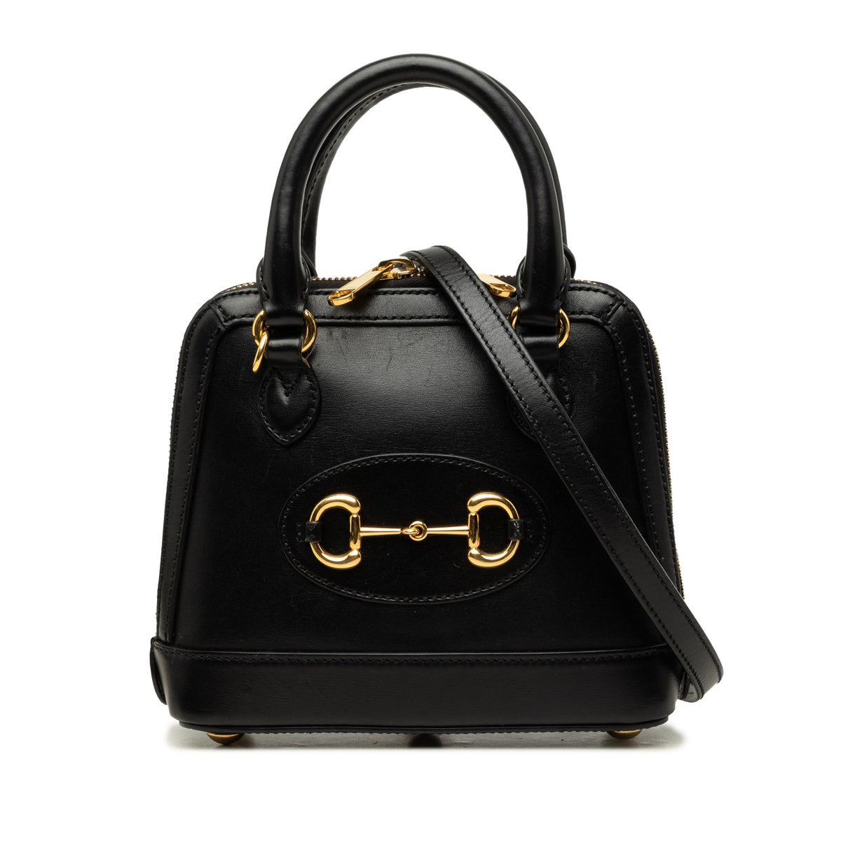 Gucci Small Calfskin Horsebit 1955 Satchel — Black