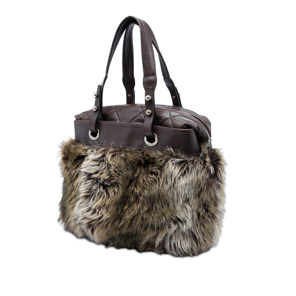 Chanel Paris Biarritz Fantasy Faux Fur Tote — Brown