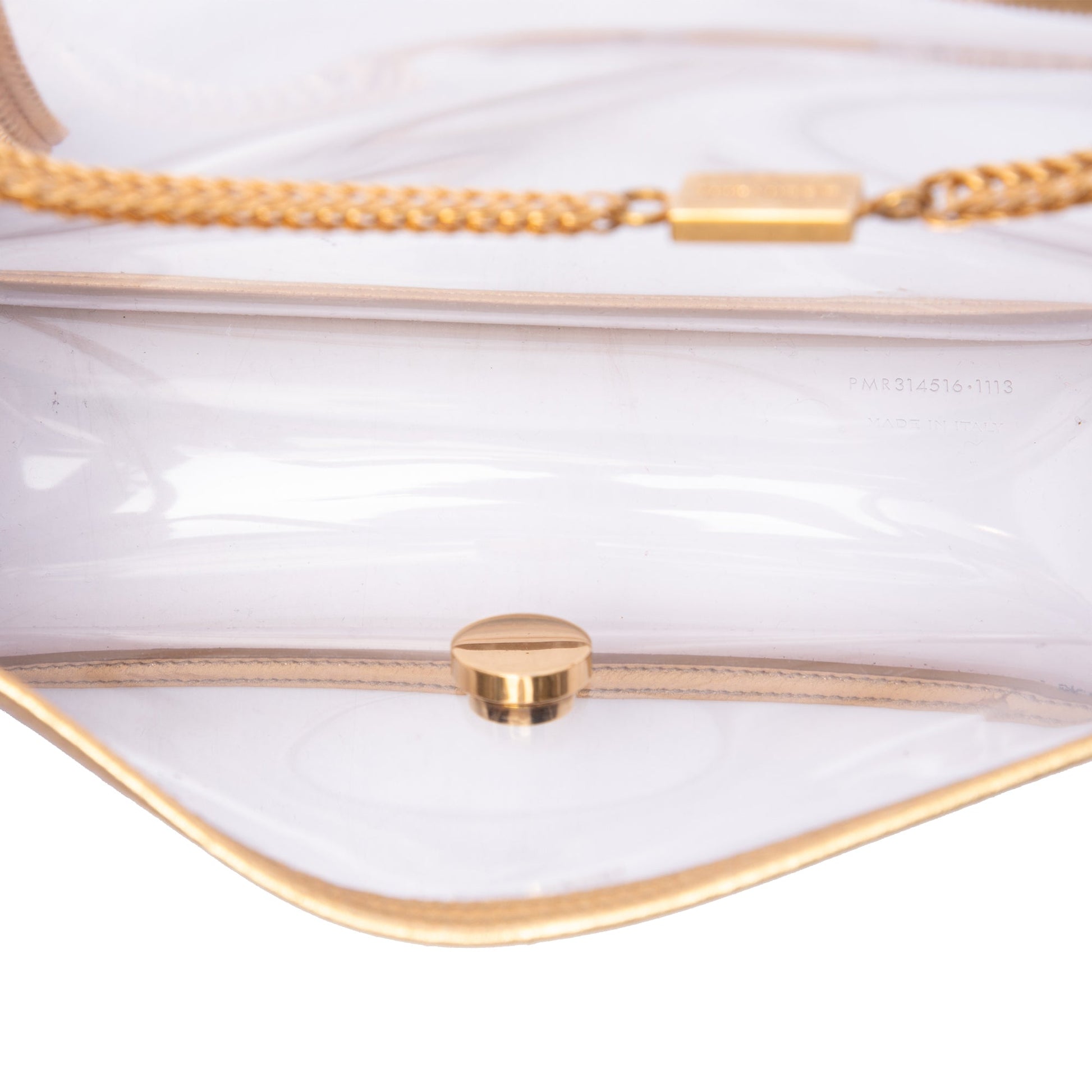 Saint Laurent Small Metallic Leather Trimmed PVC Betty Crossbody