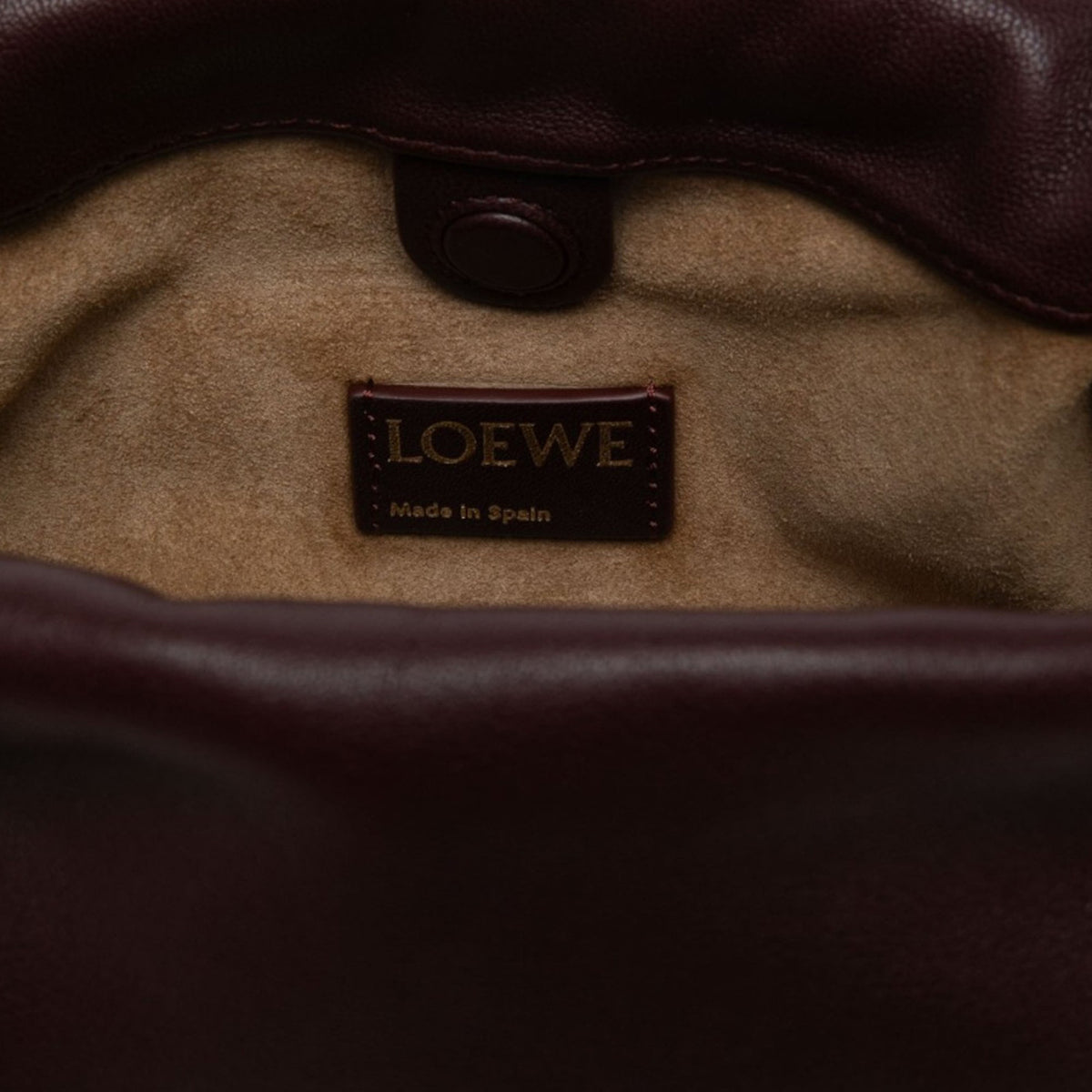 LOEWE Mini Mellow Nappa Donut Chain Flamenco Knot Clutch with Strap — Red