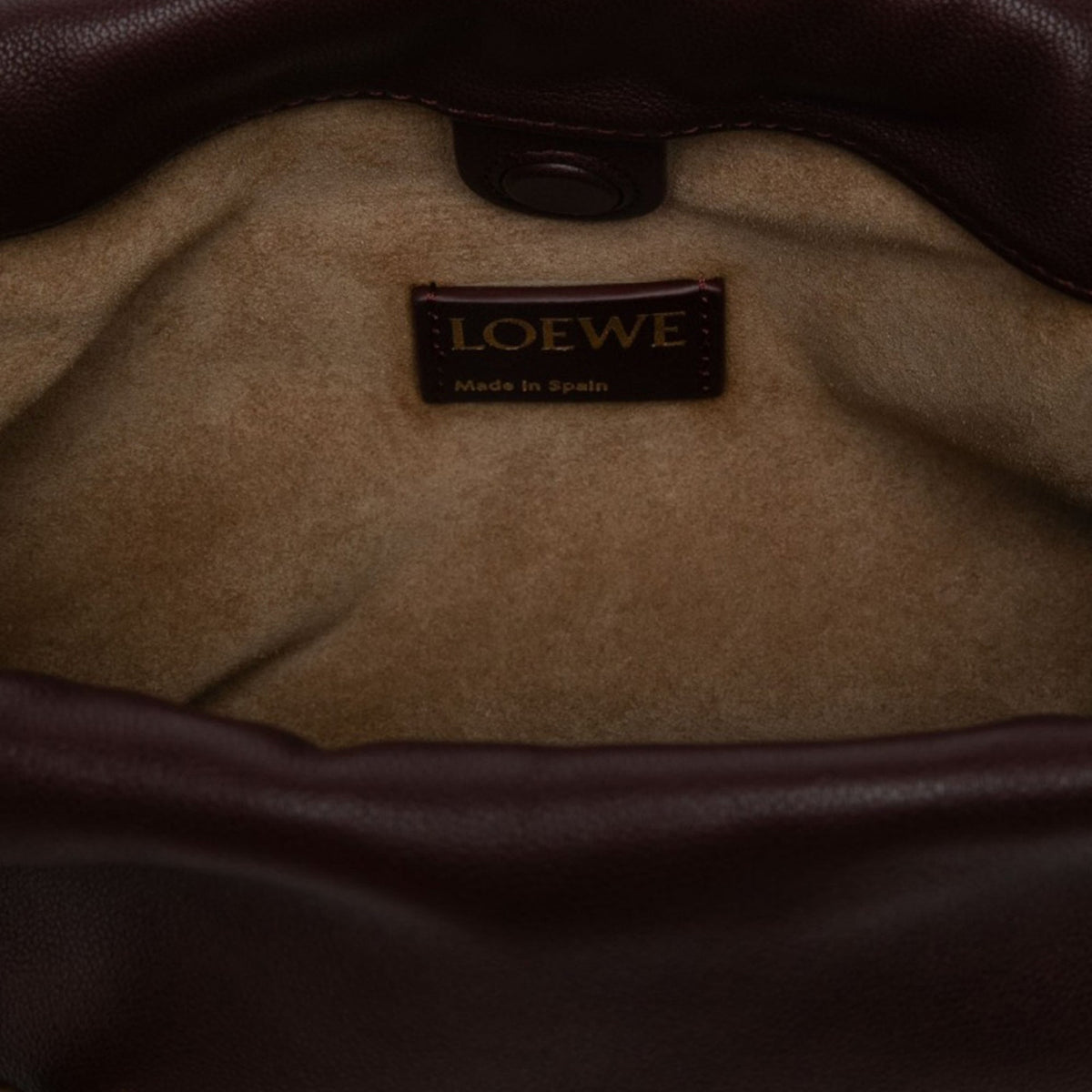 LOEWE Mini Mellow Nappa Donut Chain Flamenco Knot Clutch with Strap — Red