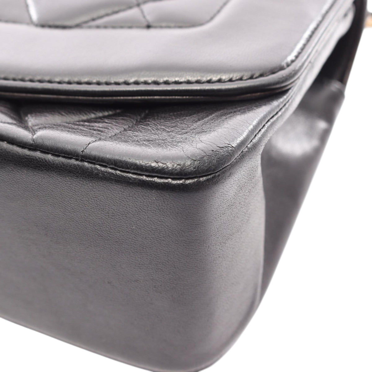 Chanel Small Lambskin Diana Flap — Black