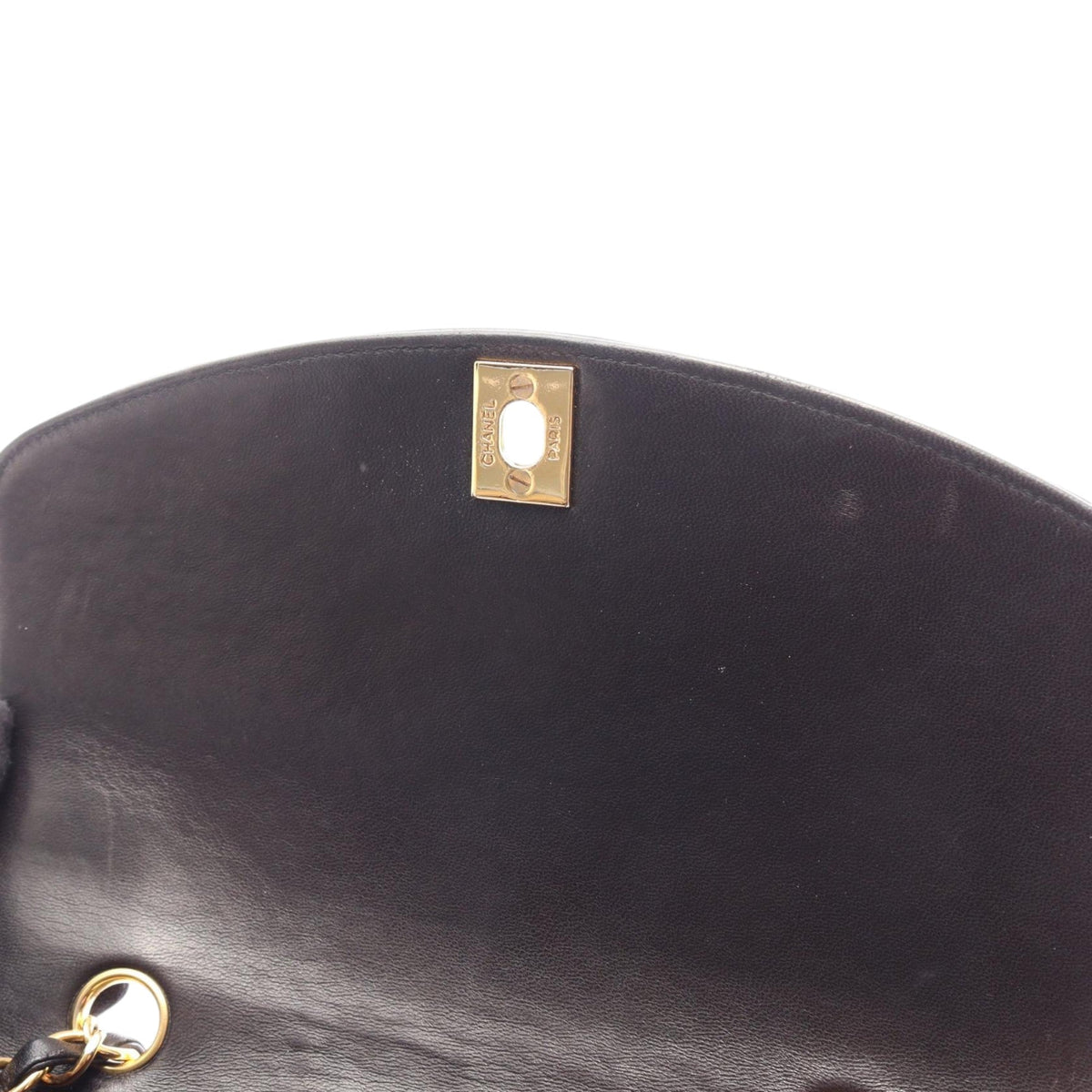 Chanel Small Lambskin Diana Flap — Black